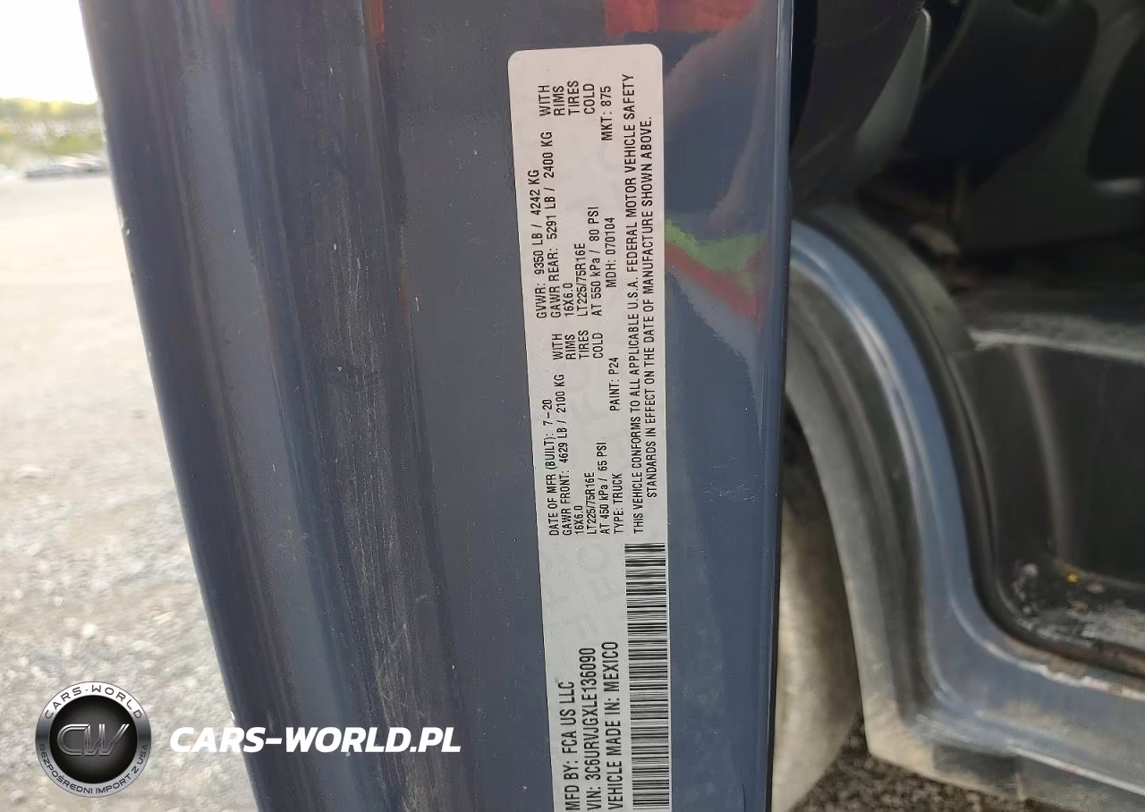 2020 Ram Promaster 3500 Delivery Van VIN:3C6URVJGXLE136090 - 13