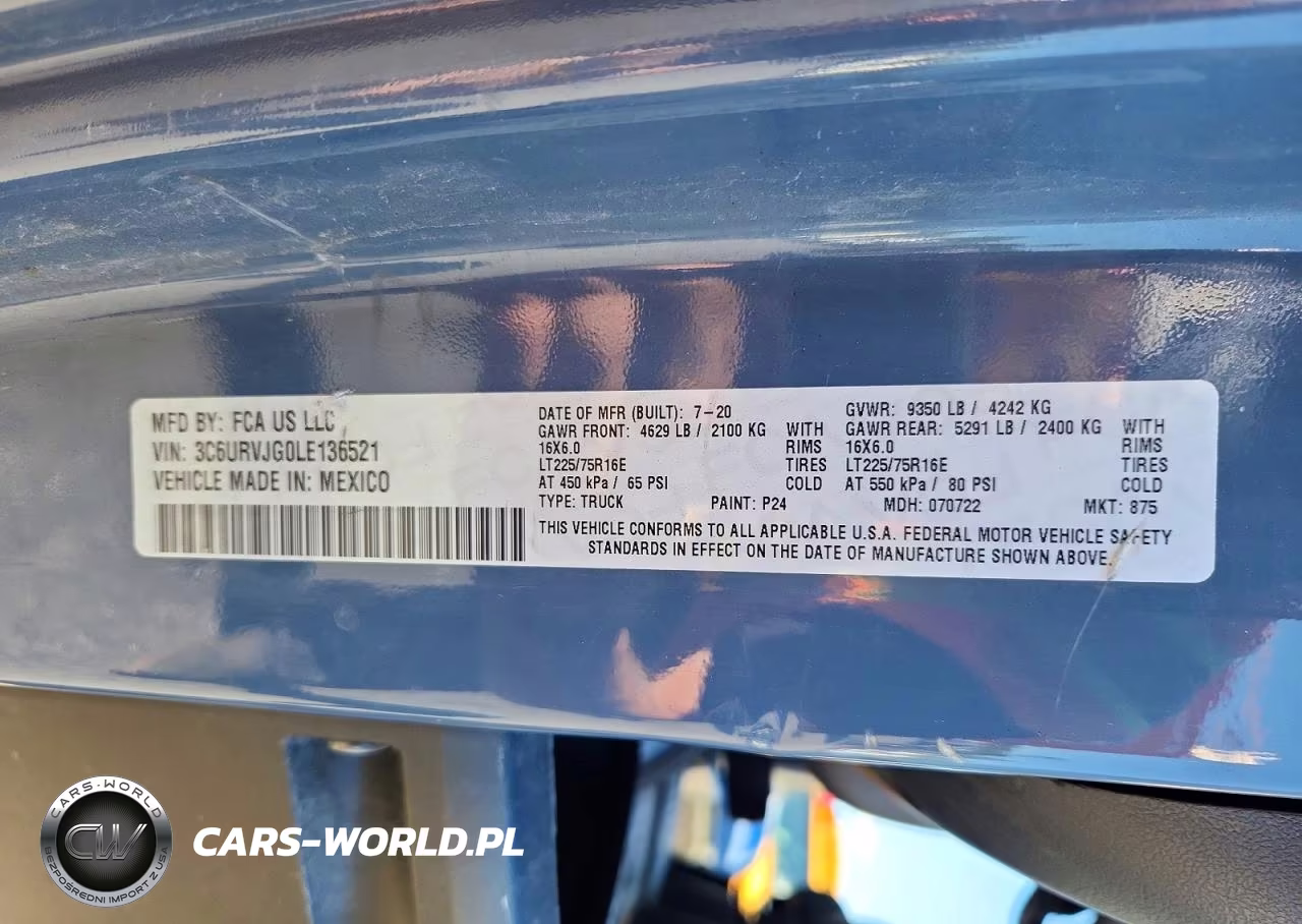 2020 Ram Promaster 3500 Vf Delivery Van VIN:3C6URVJG0LE136521 - 13