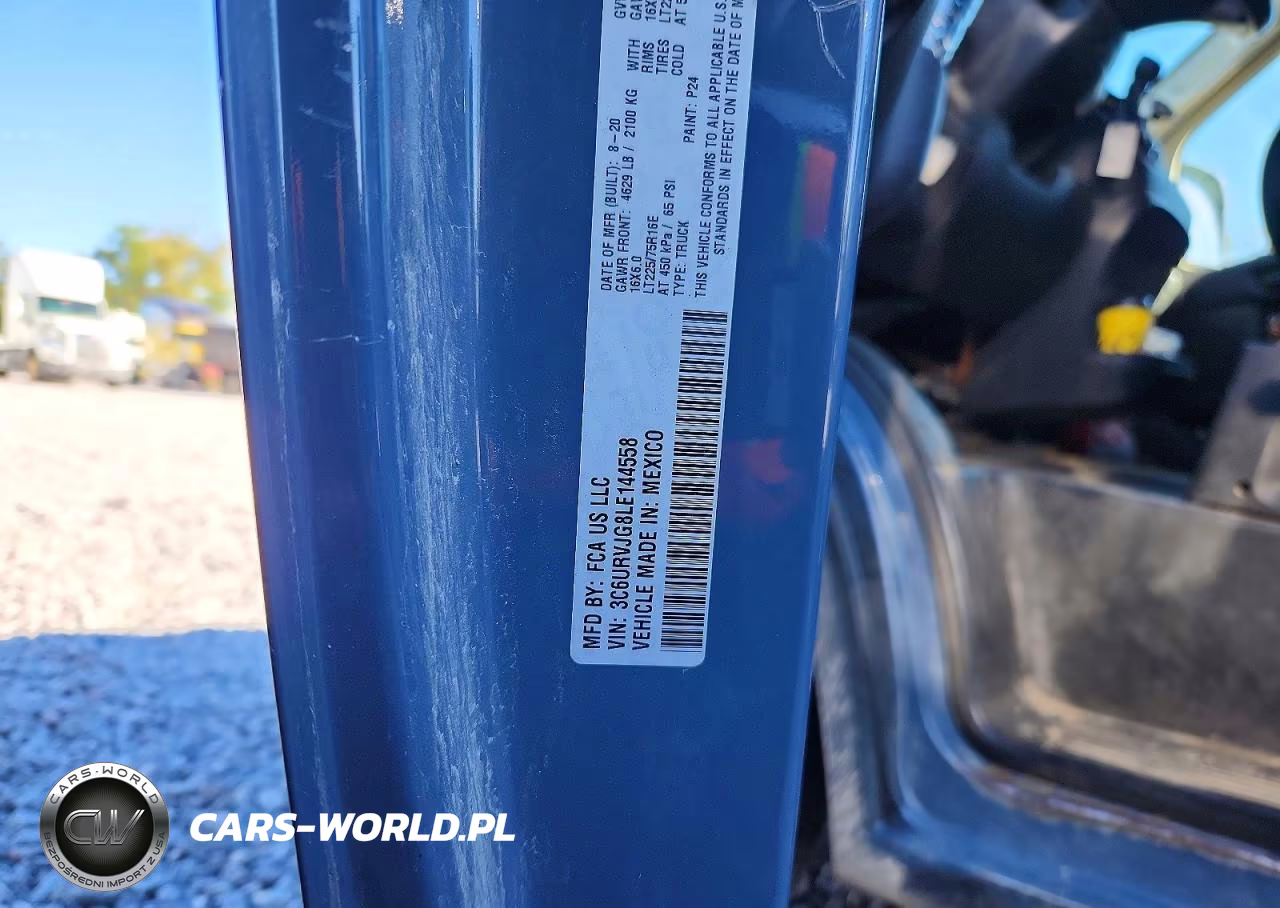 2020 Ram Promaster 3500 Delivery Van VIN:3C6URVJG8LE144558 - 13