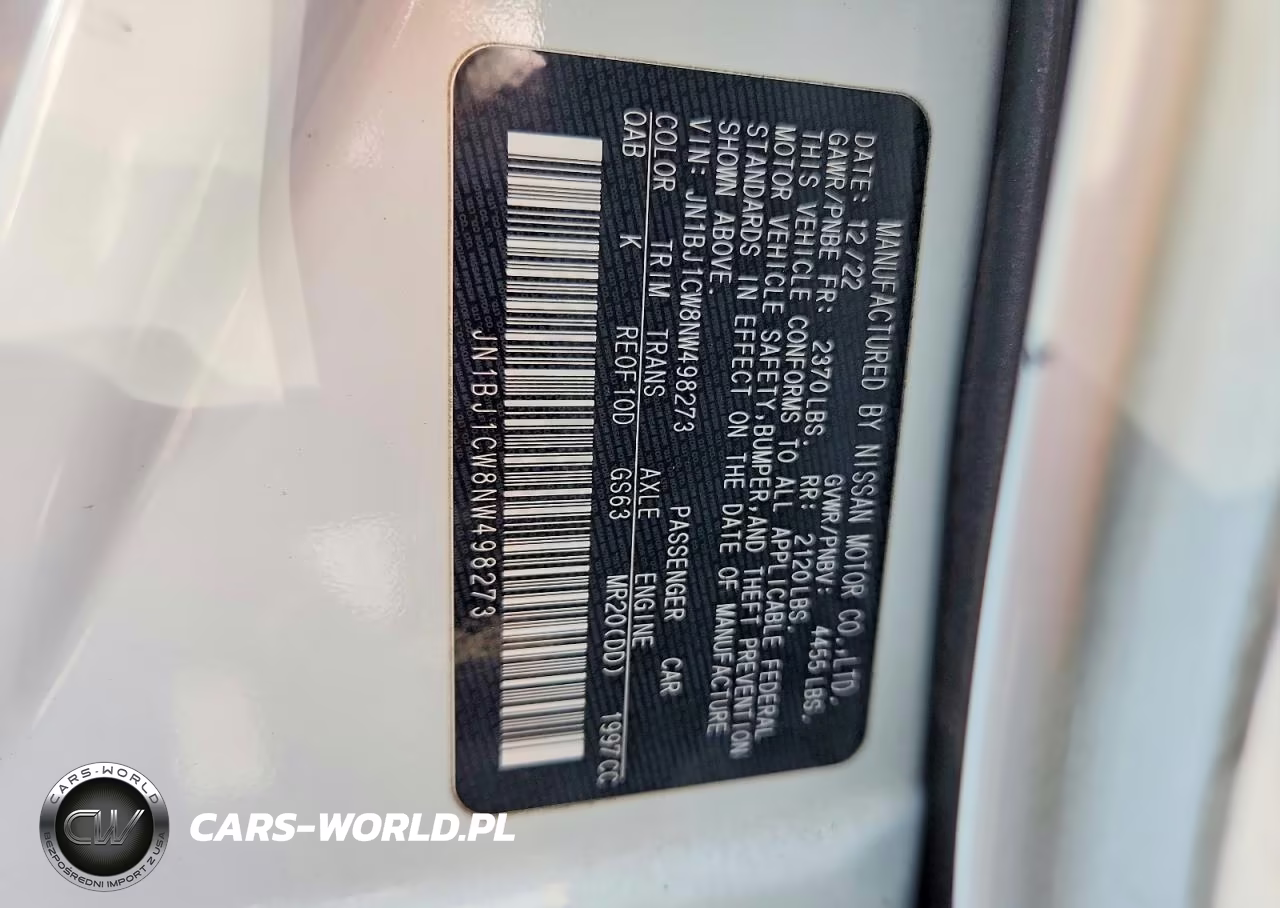 2022 Nissan Rogue Sport Sl VIN:JN1BJ1CW8NW498273 - 13