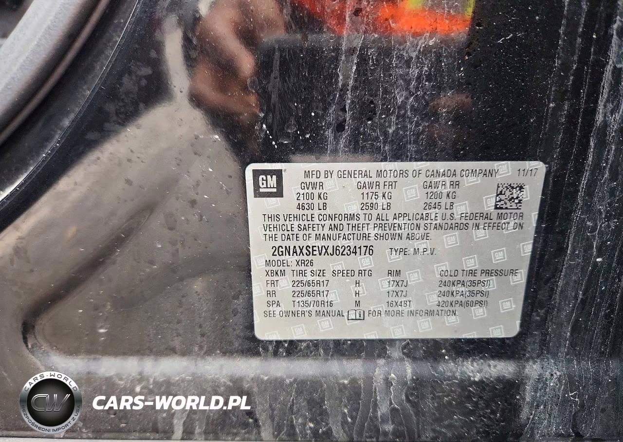 2018 Chevrolet Equinox Lt VIN:2GNAXSEVXJ6234176 - 13