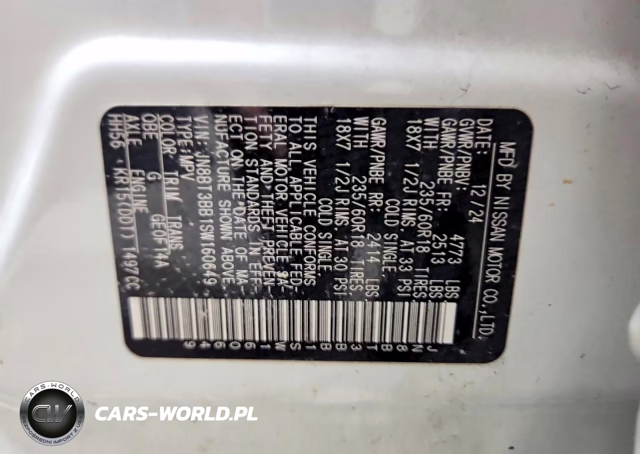 2025 Nissan Rogue Sv VIN:JN8BT3BB1SW160649 - 13