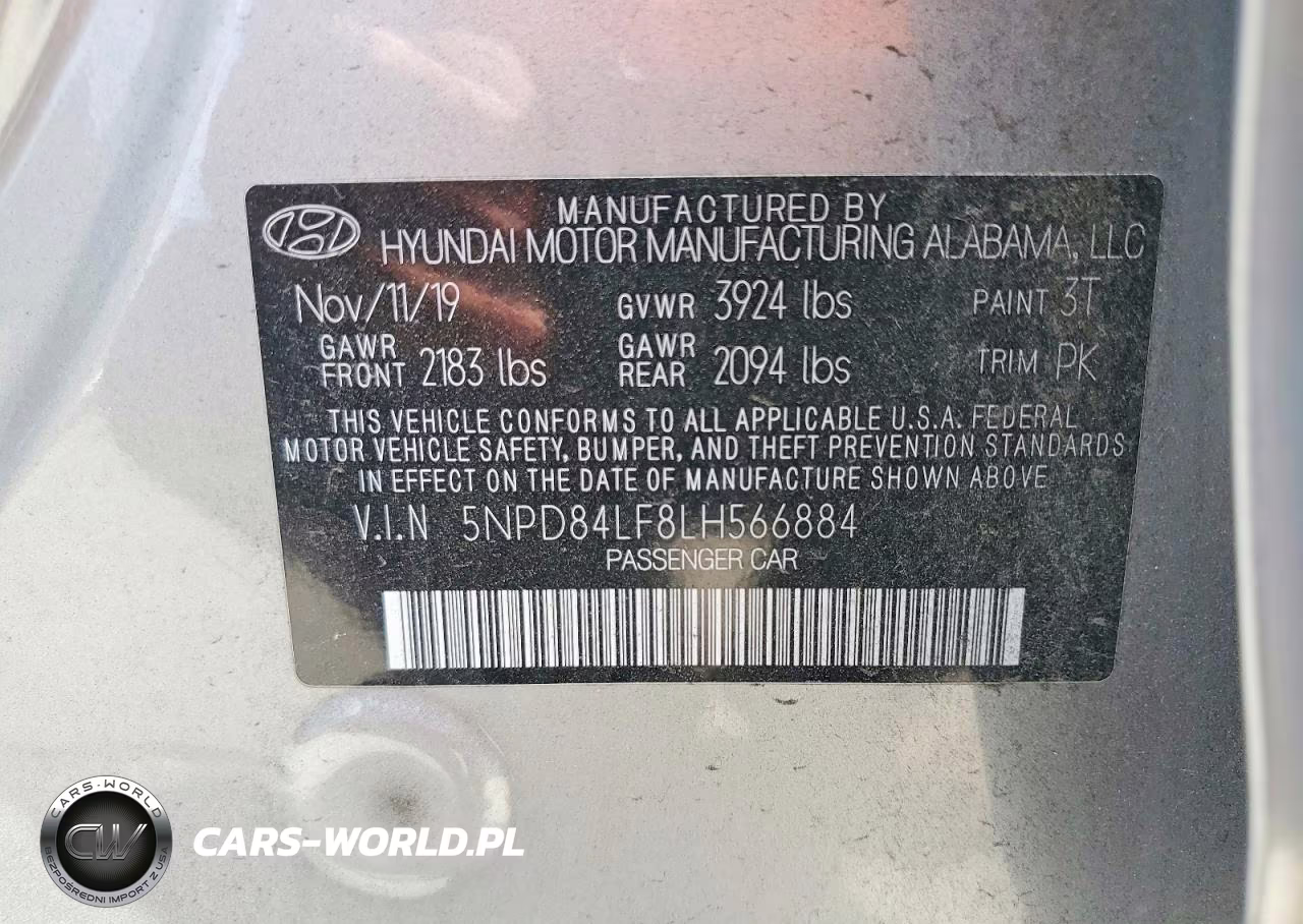 2020 Hyundai Elantra Sel VIN:5NPD84LF8LH566884 - 12