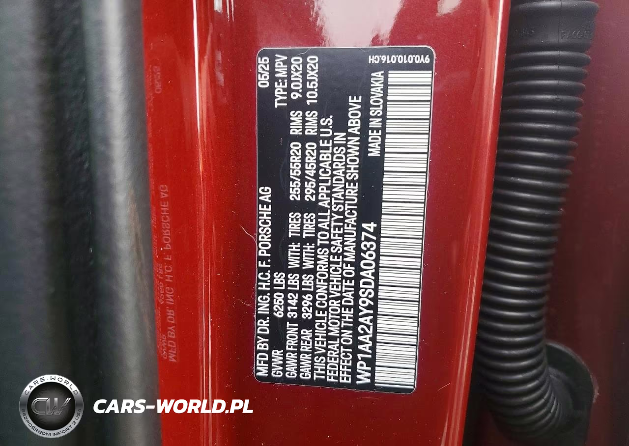 2025 Porsche Cayenne VIN:WP1AA2AY9SDA06374 - 13