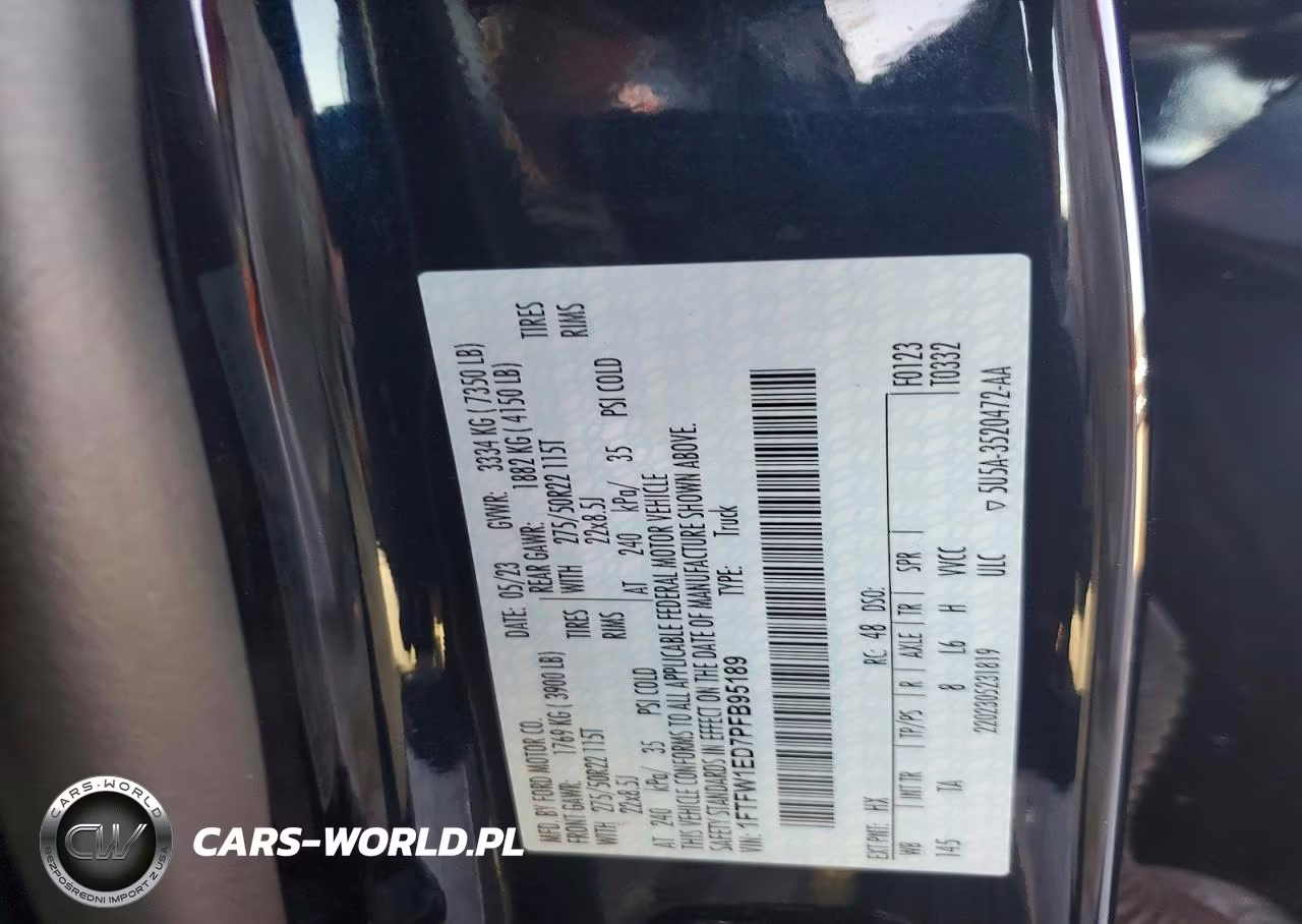 2023 Ford F150 Supercrew VIN:1FTFW1ED7PFB95189 - 13