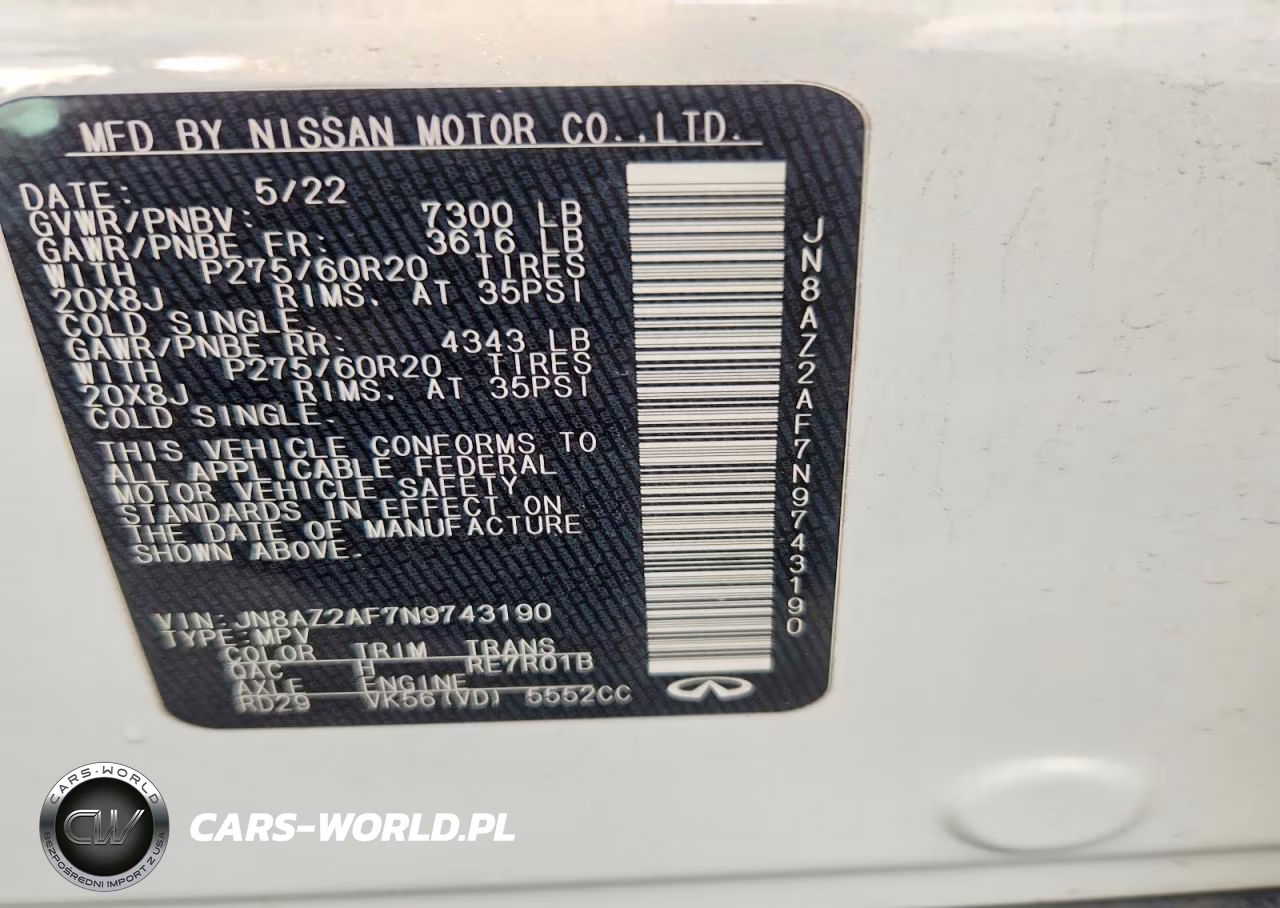2022 Infiniti Qx80 Luxe VIN:JN8AZ2AF7N9743190 - 14