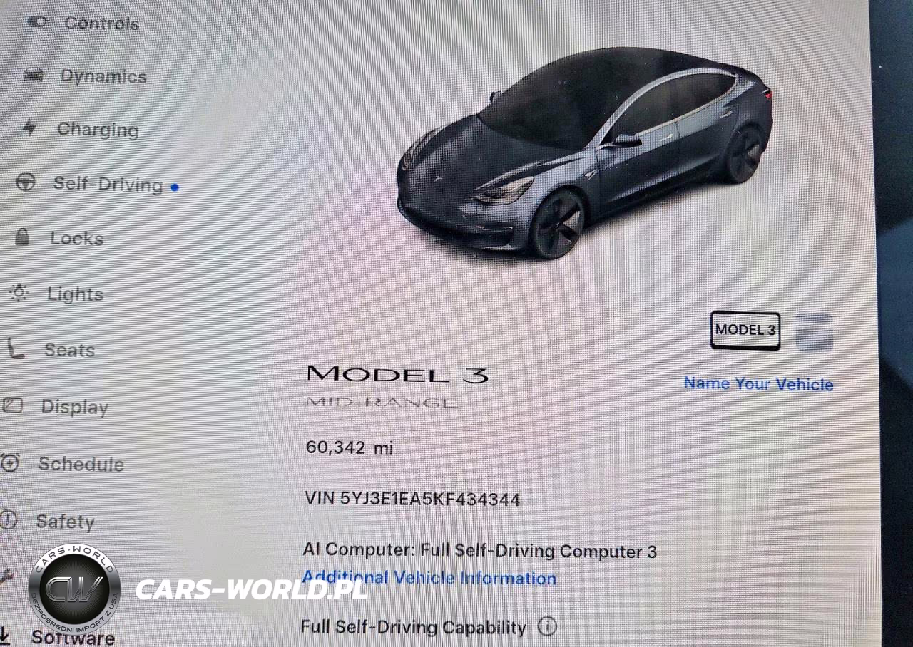 2019 Tesla Model 3 VIN:5YJ3E1EA5KF434344 - 9