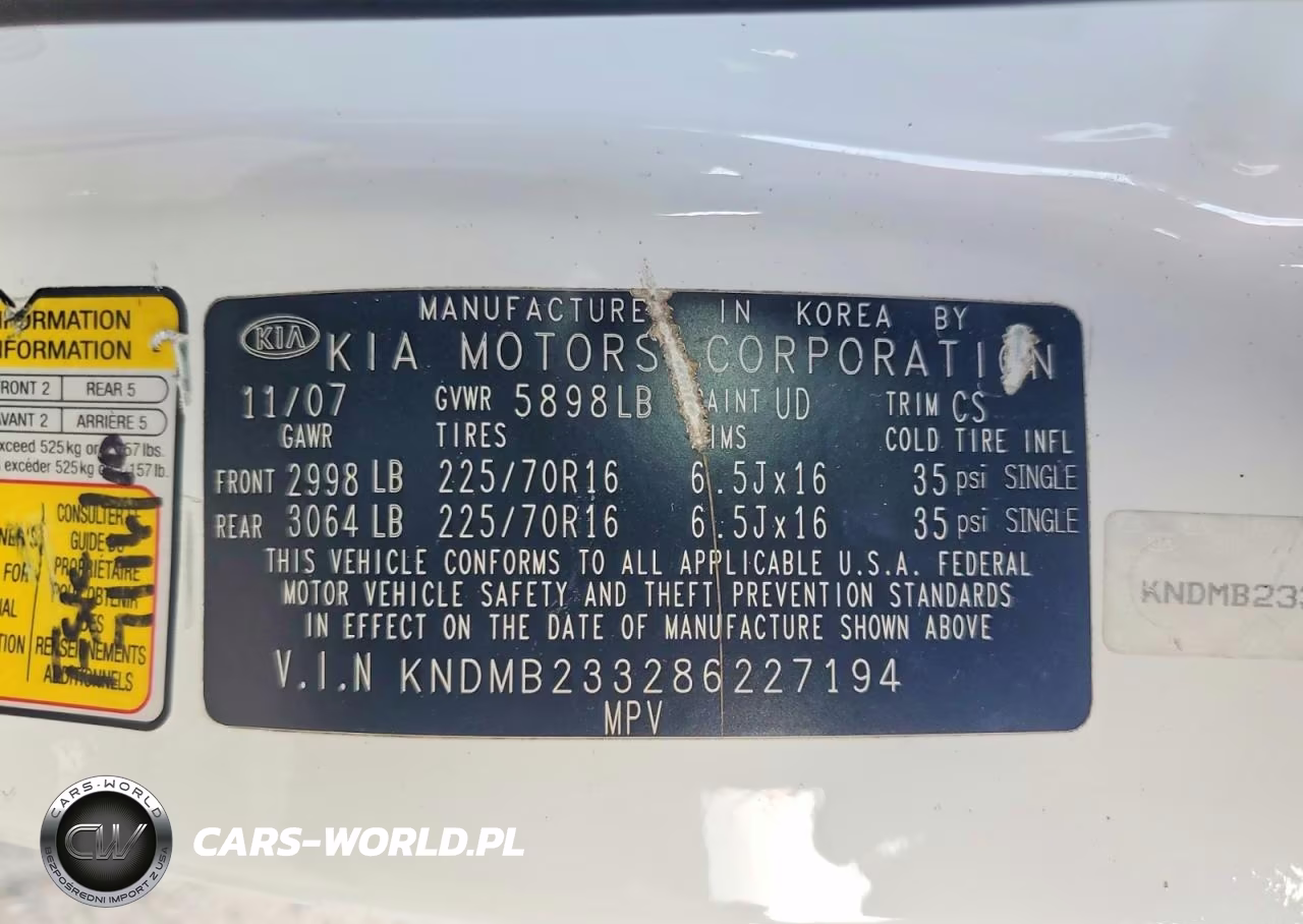 2008 Kia Sedona Lx VIN:KNDMB233286227194 - 13