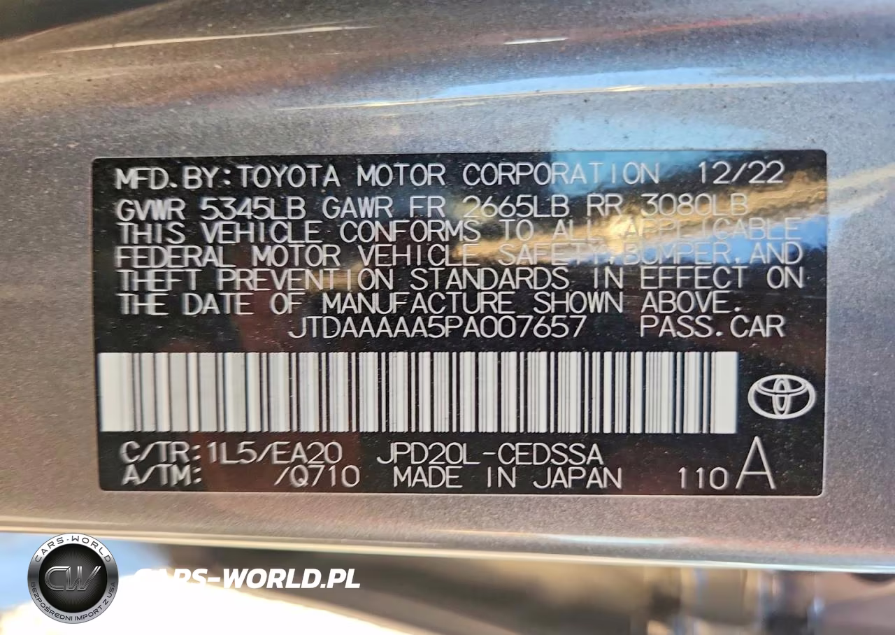 TOYOTA MIRAI VIN:JTDAAAAA5PA007657 - 12