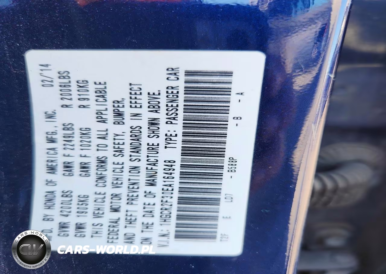 2014 Honda Accord Lx VIN:1HGCR2F30EA164948 - 12