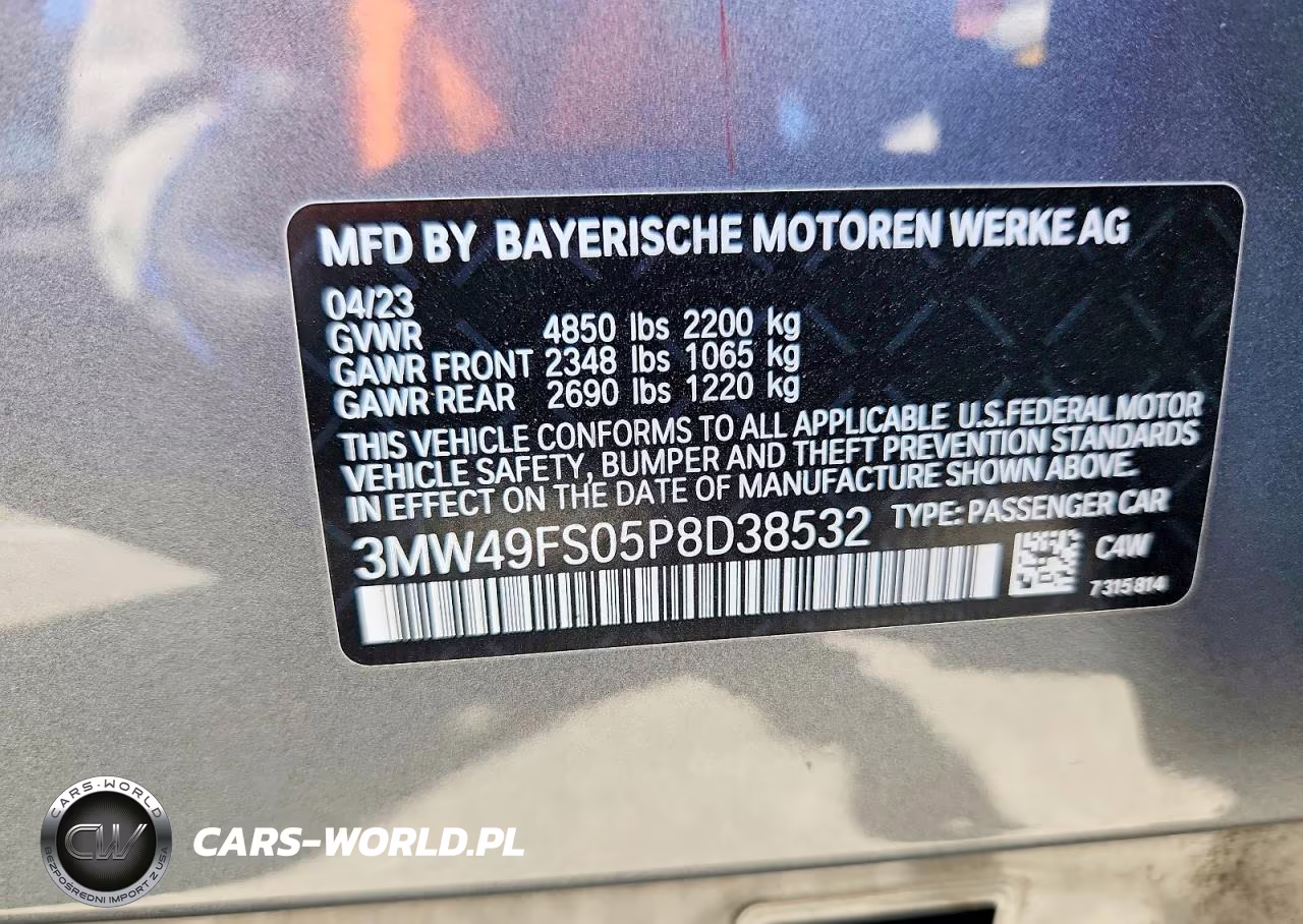 2023 BMW M340I VIN:3MW49FS05P8D38532 - 13