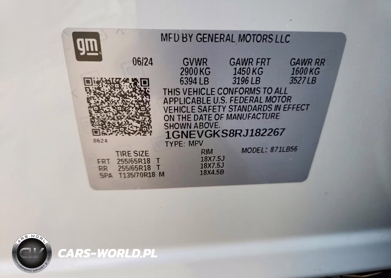 2024 Chevrolet Traverse Lt VIN:1GNEVGKS8RJ182267 - 13