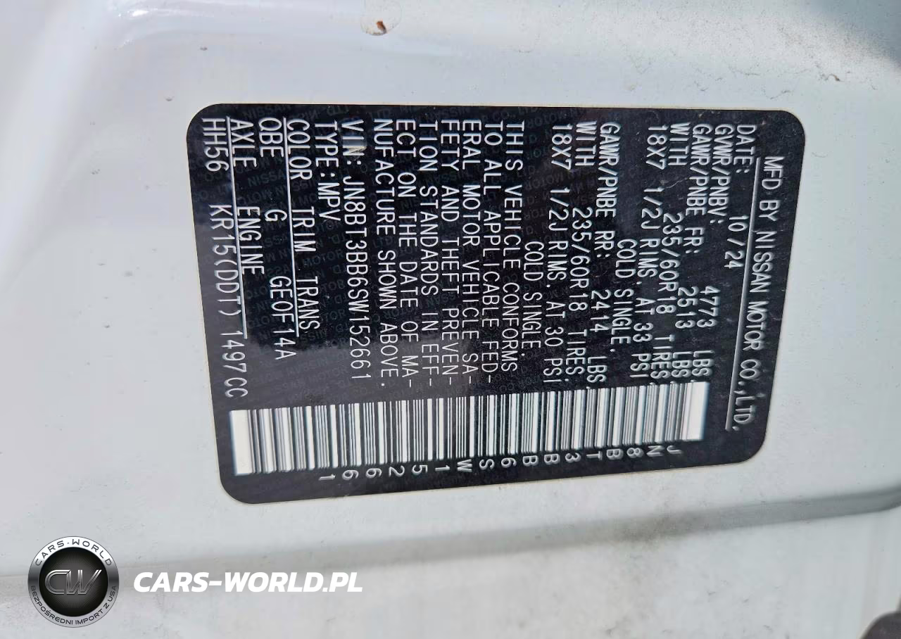 2025 Nissan Rogue Sv VIN:JN8BT3BB6SW152661 - 13