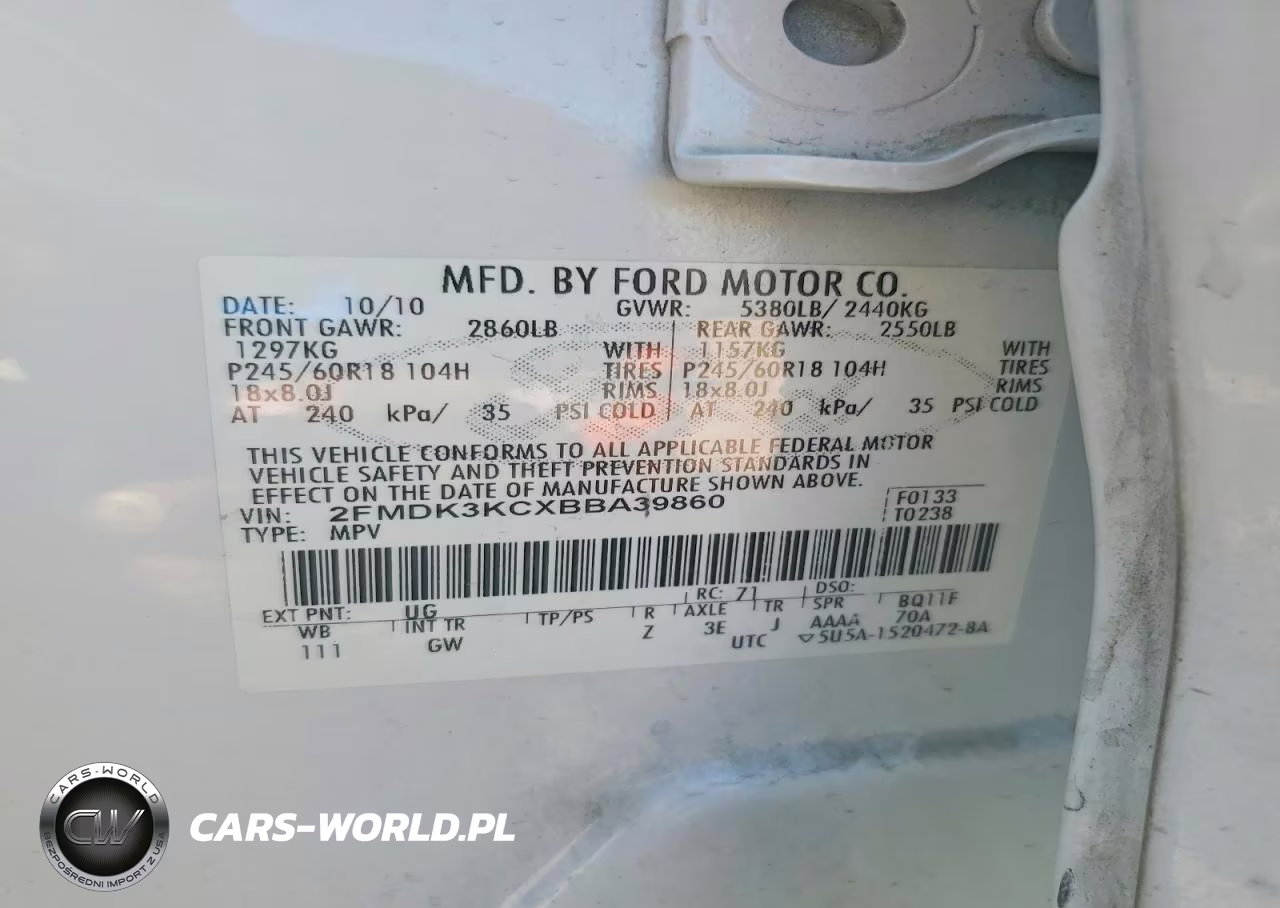 2011 Ford Edge Limited VIN:2FMDK3KCXBBA39860 - 12