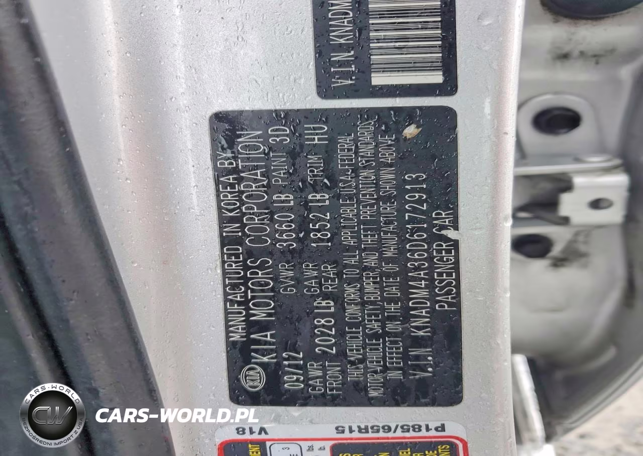 2013 Kia Rio Lx VIN:KNADM4A36D6172913 - 12