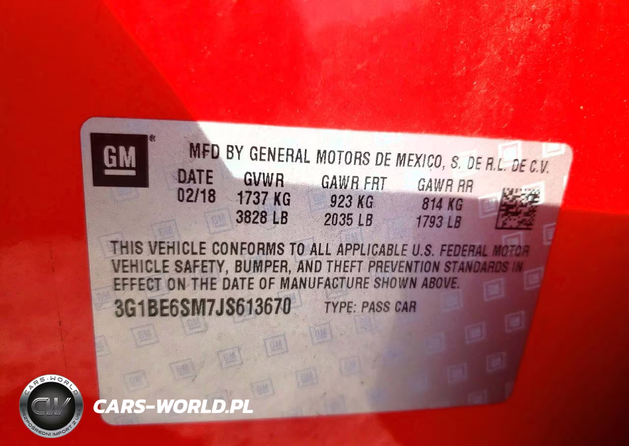 2018 Chevrolet Cruze Lt VIN:3G1BE6SM7JS613670 - 12