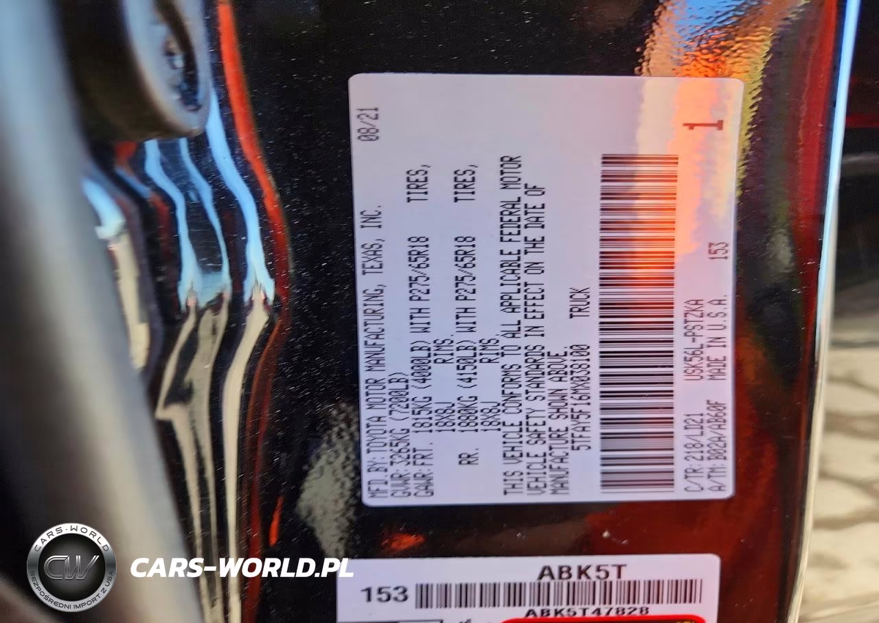 2021 Toyota Tundra 1794 Edition VIN:5TFAY5F16MX038100 - 12