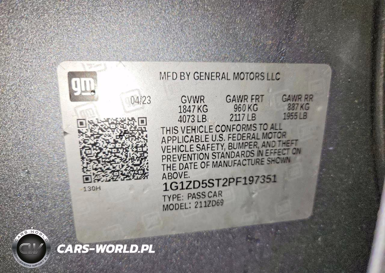2023 Chevrolet Malibu Lt VIN:1G1ZD5ST2PF197351 - 13