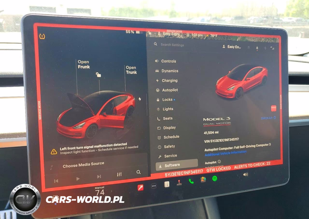 2022 Tesla Model 3 VIN:5YJ3E1EC1NF345117 - 9