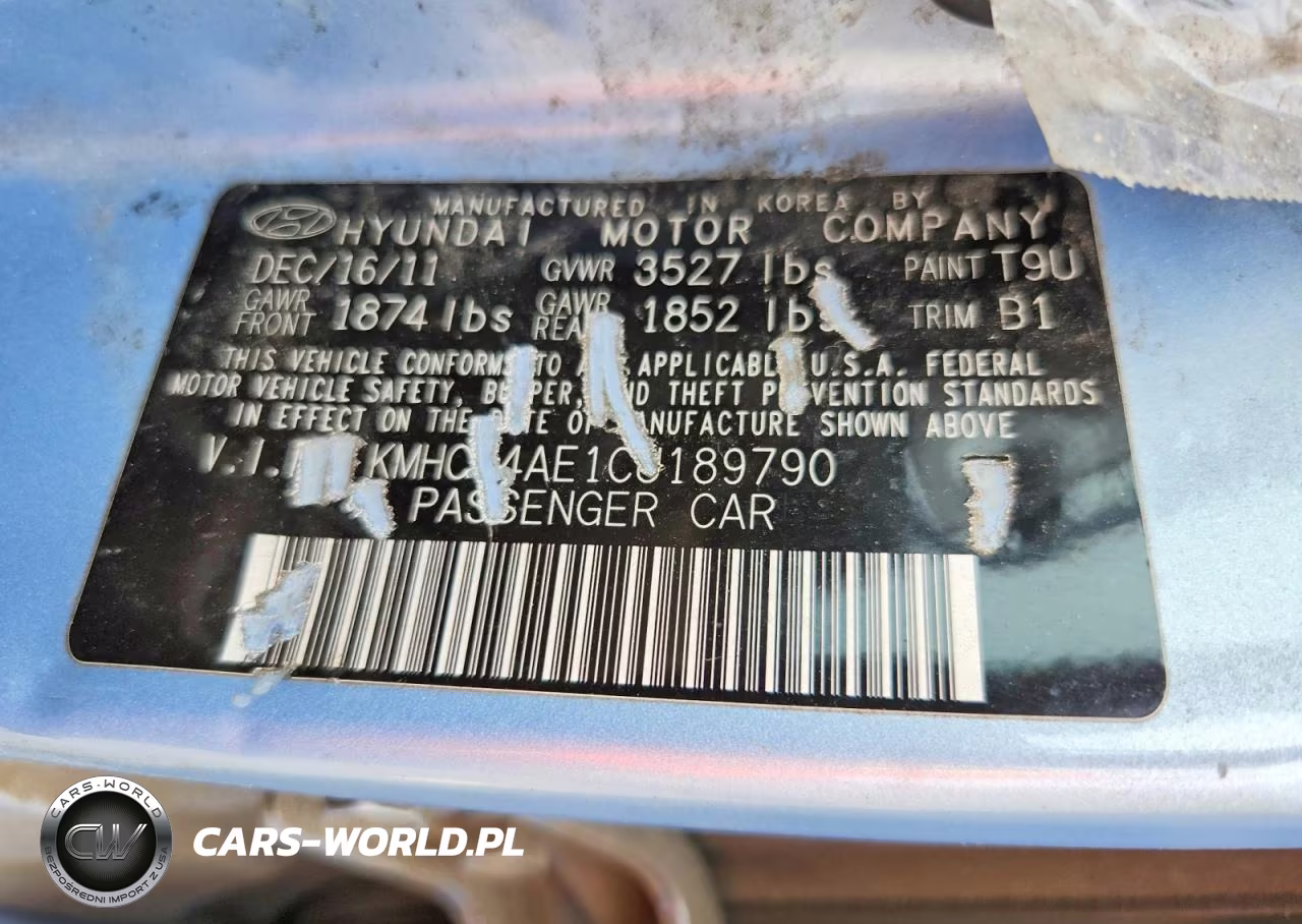 2012 Hyundai Accent Gls VIN:KMHCT4AE1CU189790 - 12