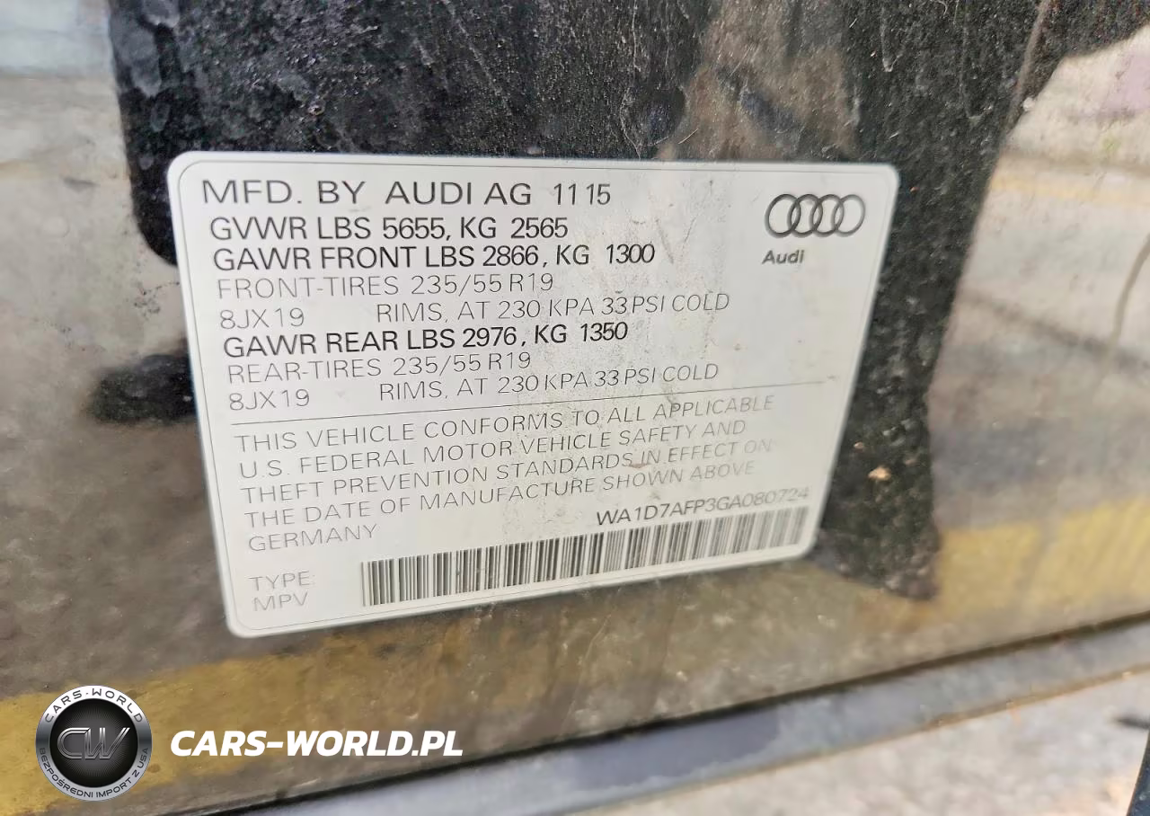 2016 Audi Q5 Premium Plus S-Line VIN:WA1D7AFP3GA080724 - 12