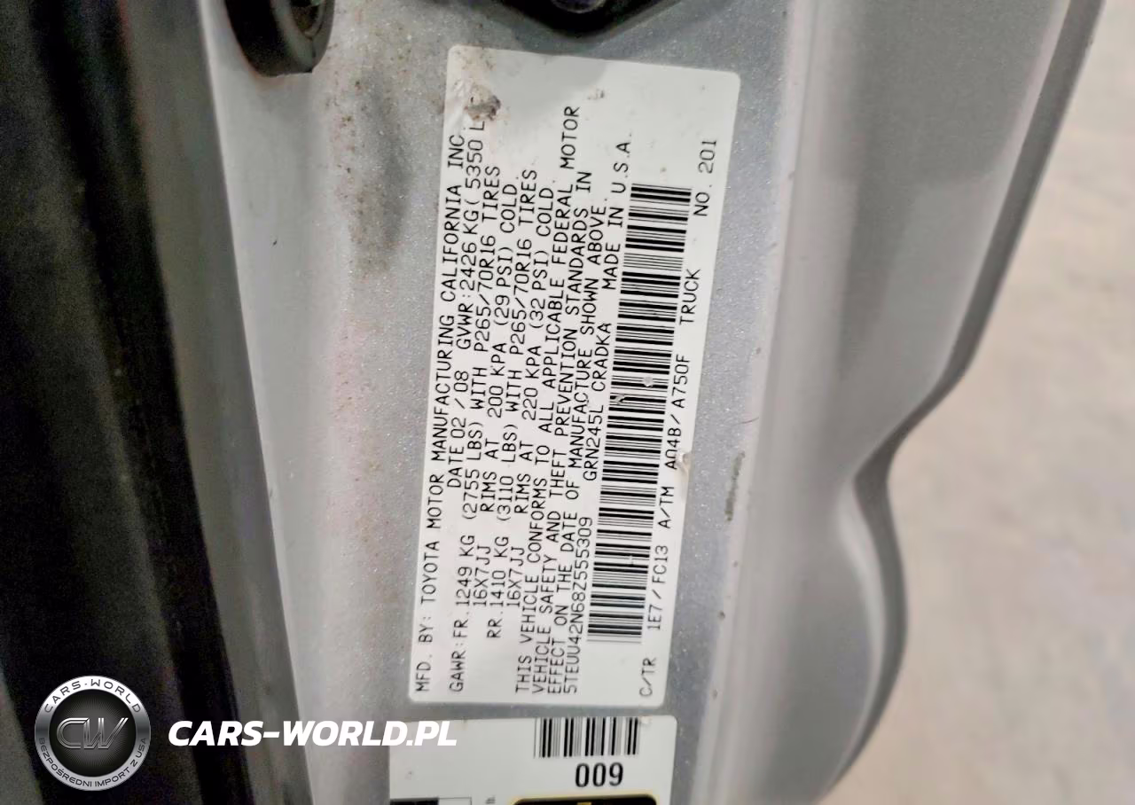 2008 Toyota Tacoma V6 VIN:5TEUU42N68Z555309 - 12