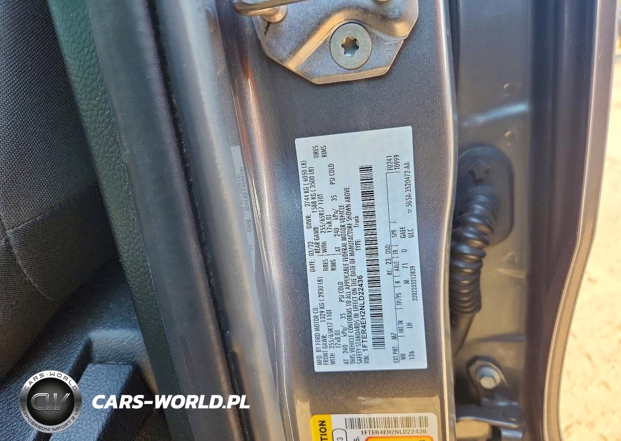 2022 Ford Ranger Xl VIN:1FTER4EH2NLD22436 - 12