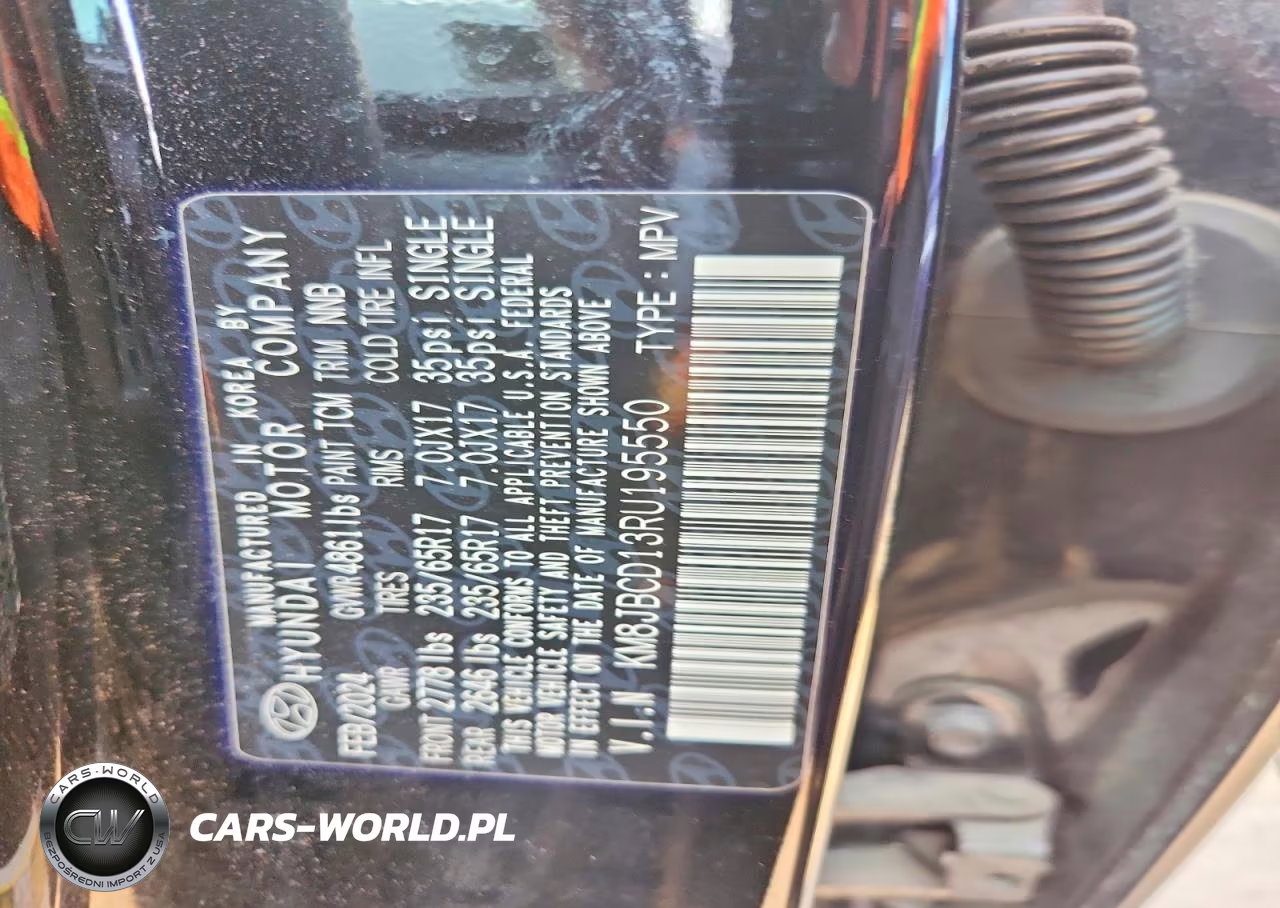 2024 Hyundai Tucson Blue VIN:KM8JBCD13RU195550 - 13