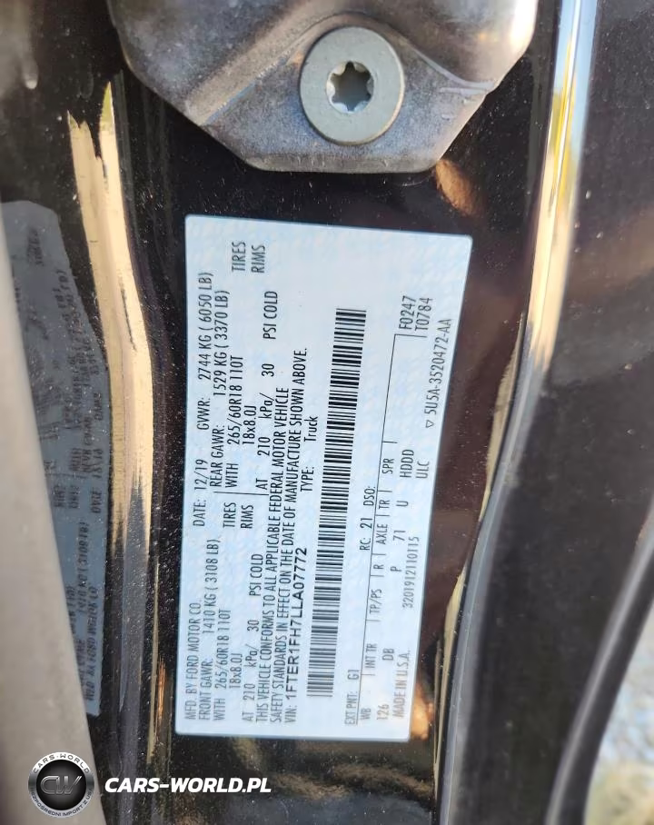 2020 Ford Ranger Xl VIN:1FTER1FH7LLA07772 - 13