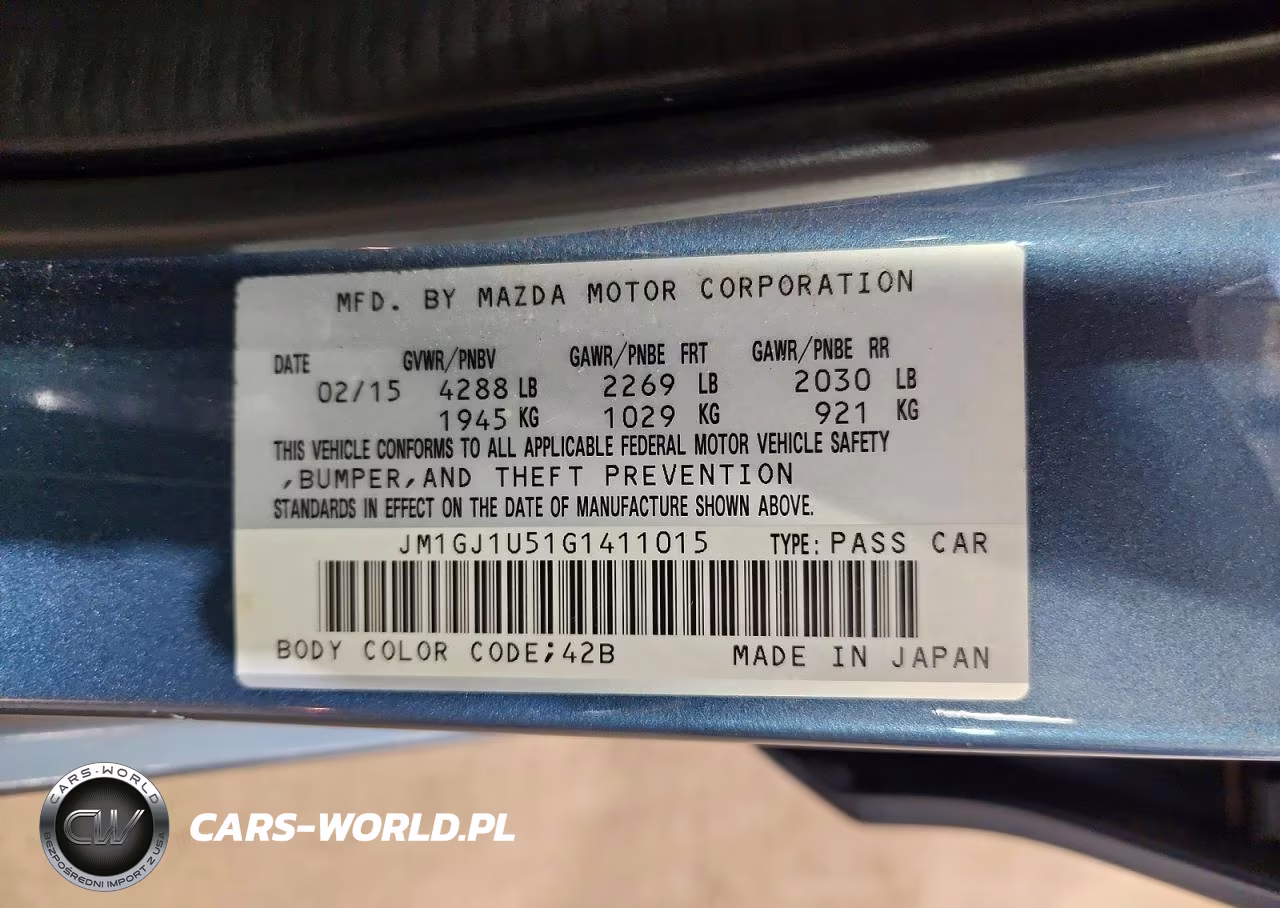2016 Mazda 6 Sport VIN:JM1GJ1U51G1411015 - 12