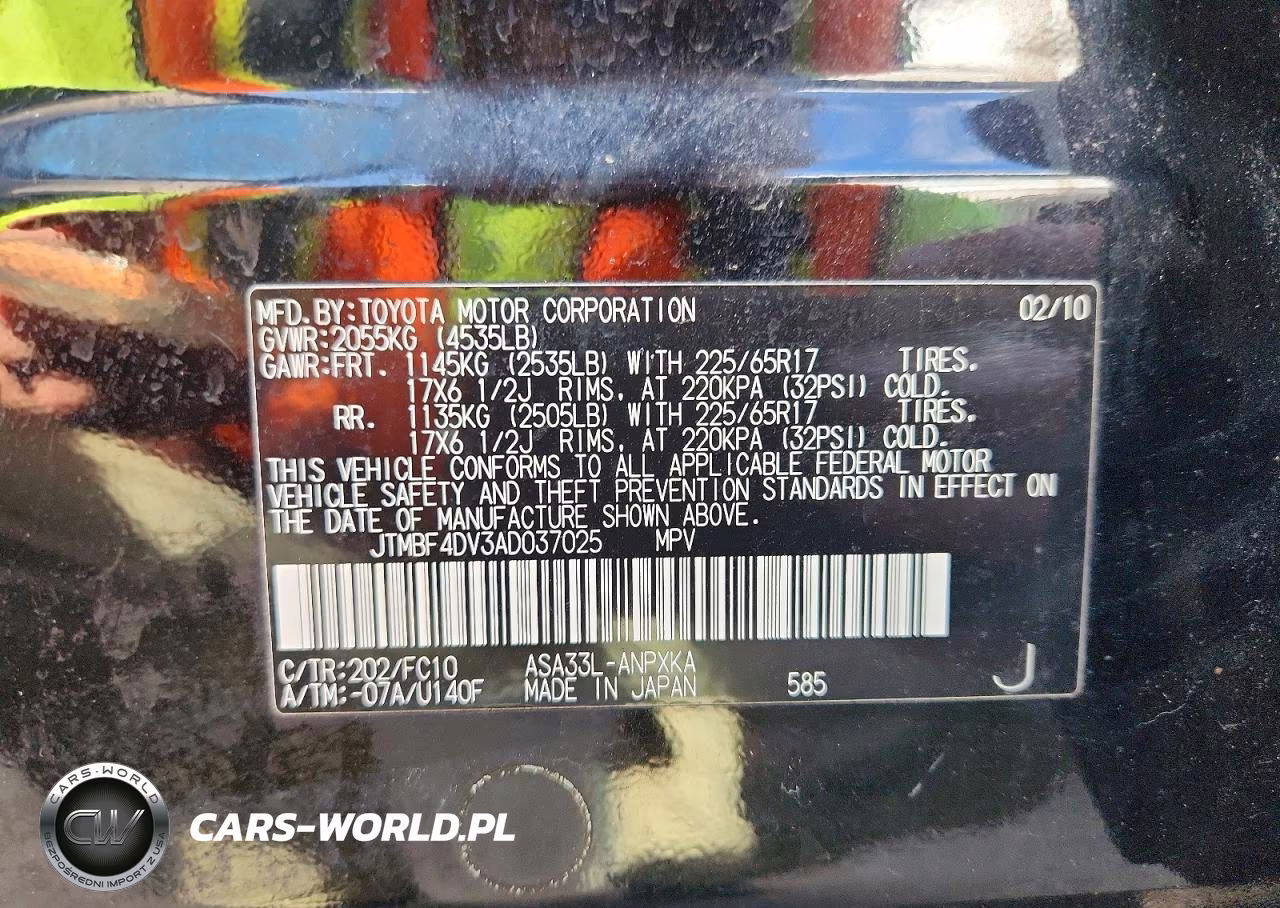 2010 Toyota Rav4 Base VIN:JTMBF4DV3AD037025 - 13