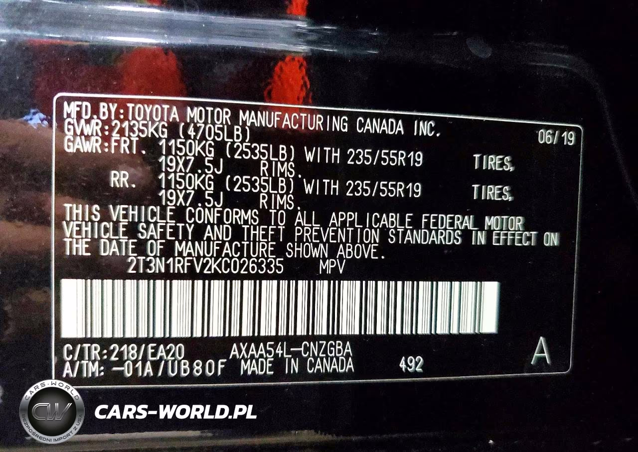 2019 Toyota Rav4 Limited VIN:2T3N1RFV2KC026335 - 13