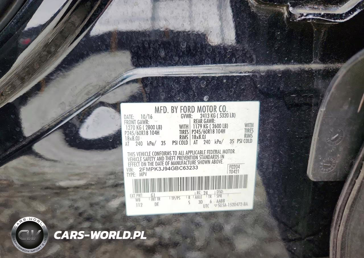 2016 Ford Edge Sel VIN:2FMPK3J94GBC63233 - 13