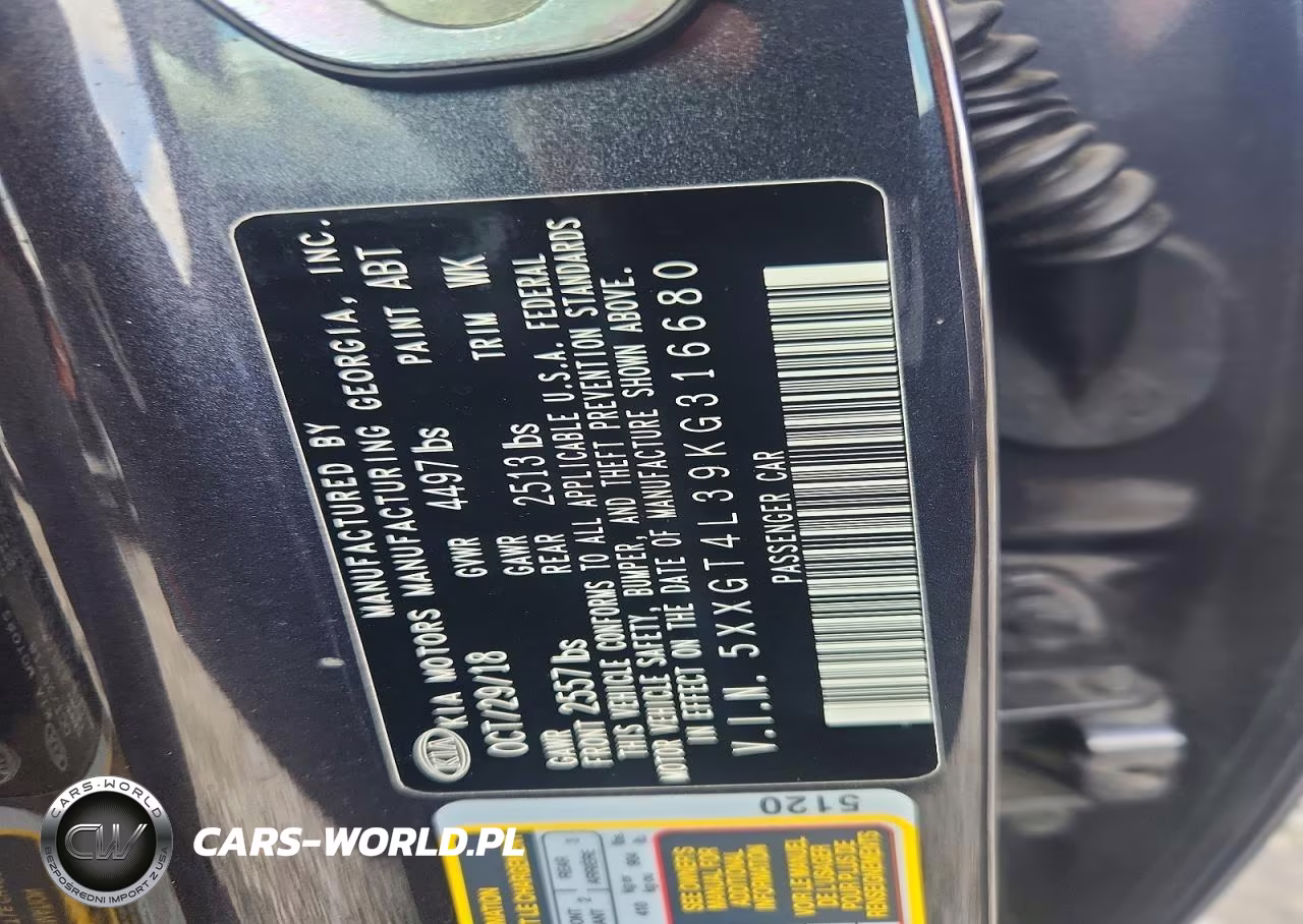 2019 Kia Optima Lx VIN:5XXGT4L39KG316680 - 13