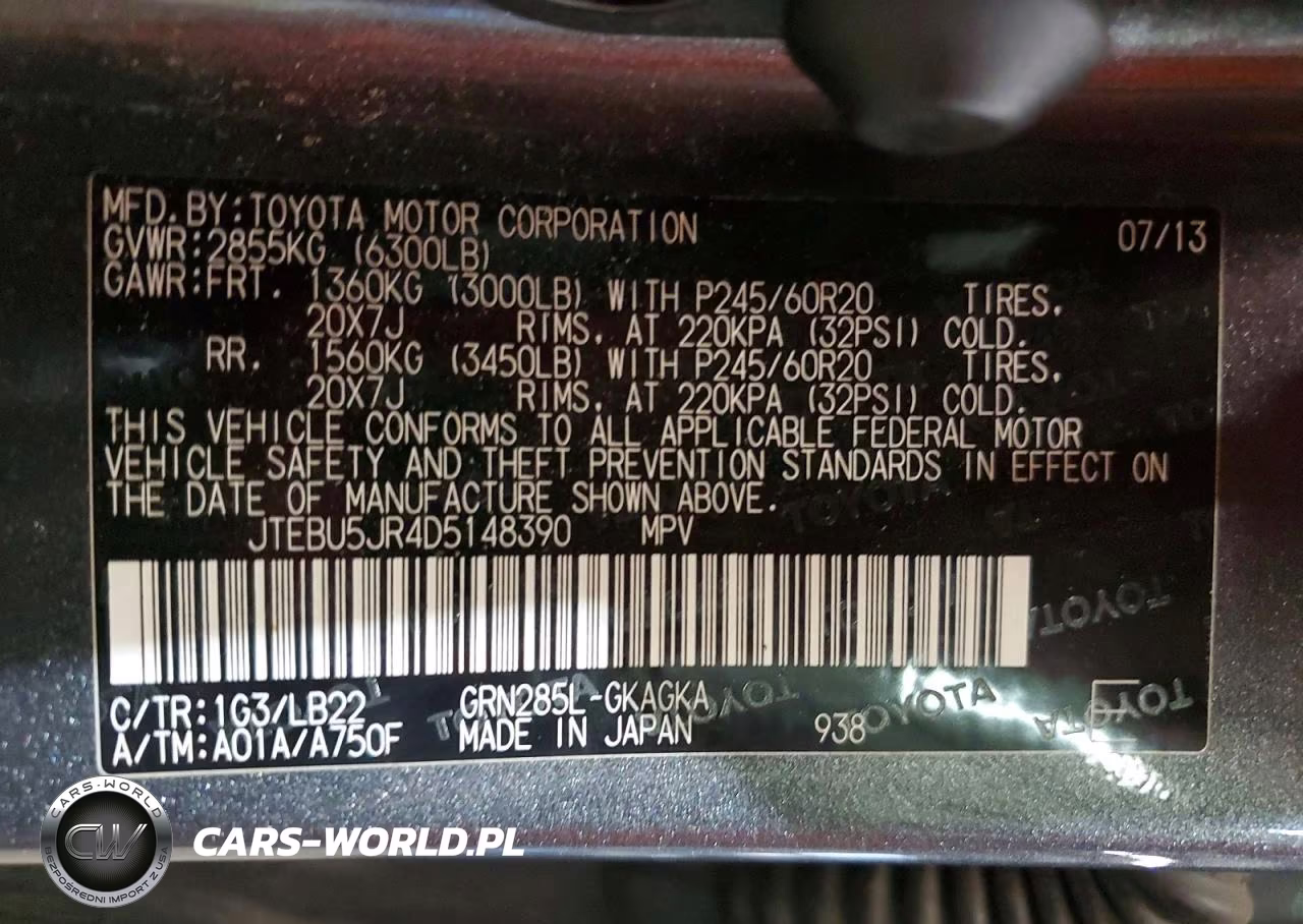 2013 Toyota 4Runner VIN:JTEBU5JR4D5148390 - 13