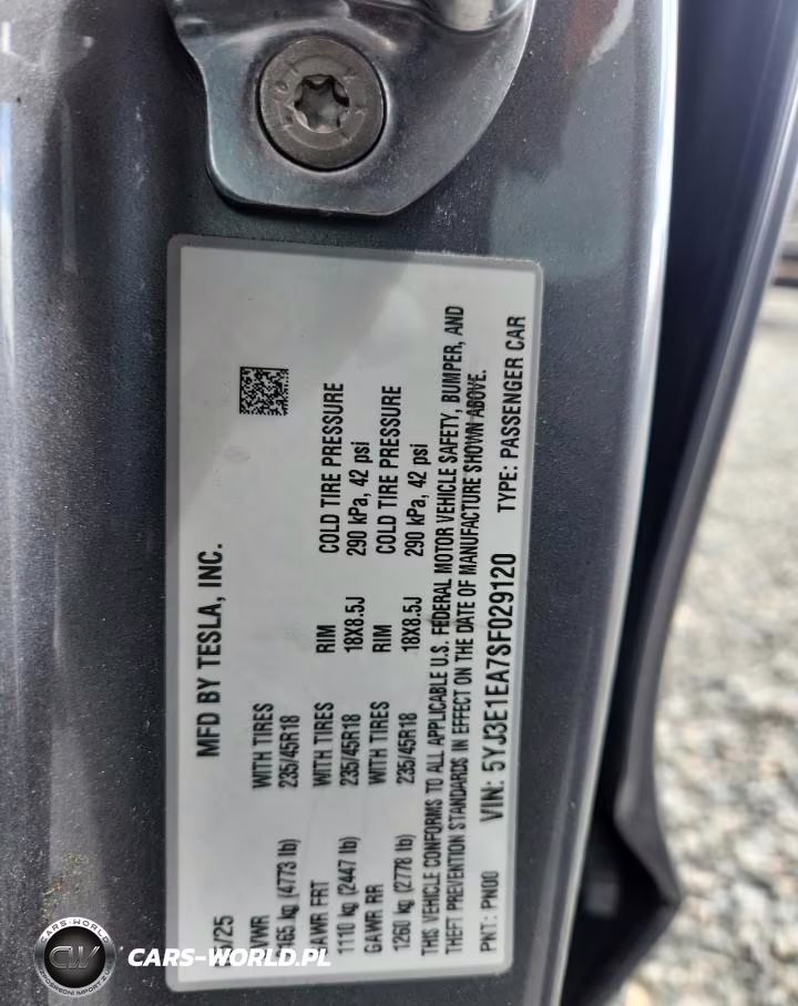 2025 Tesla Model 3 VIN:5YJ3E1EA7SF029120 - 13
