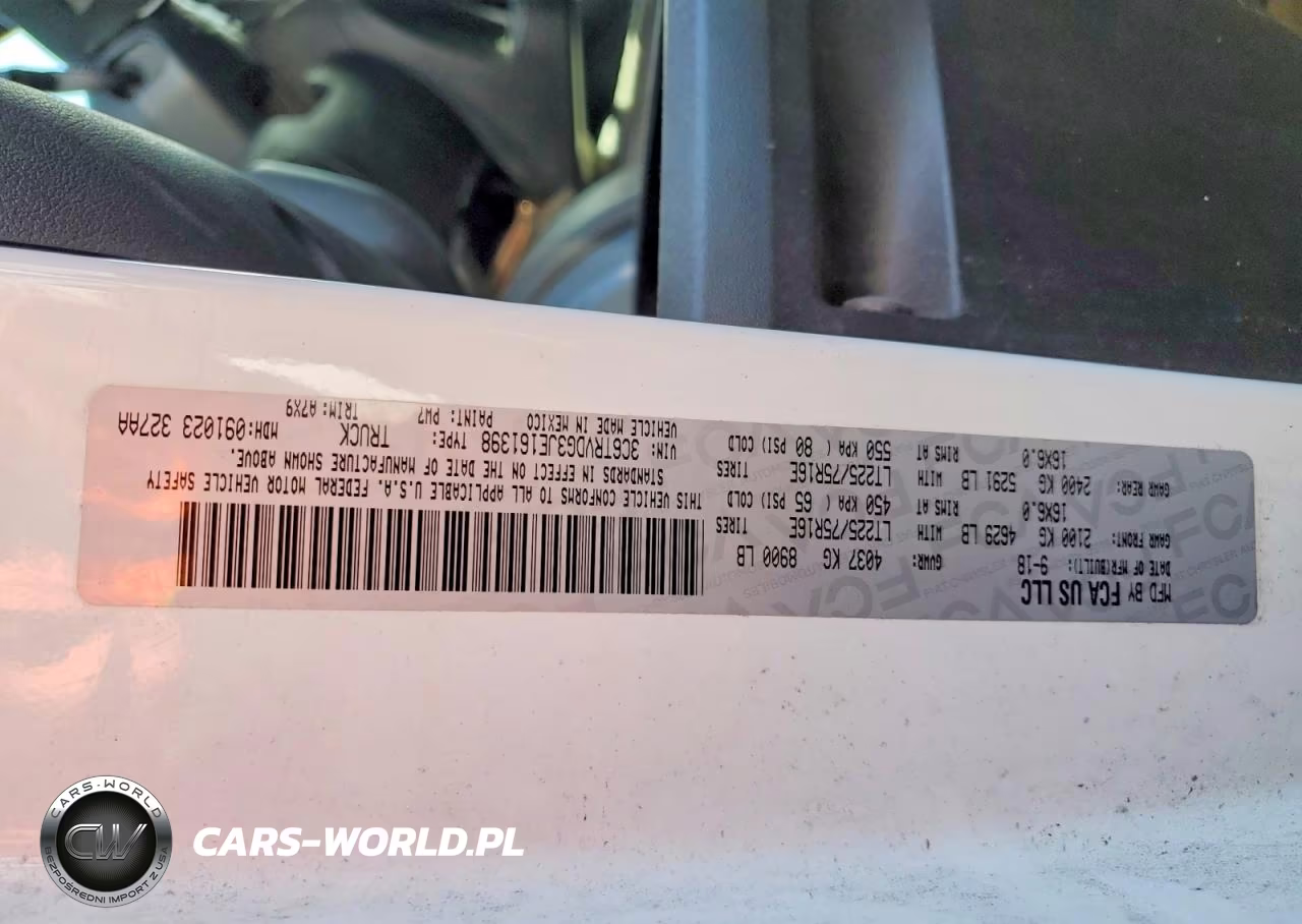2018 Ram Promaster 1500 1500 High VIN:3C6TRVDG3JE161398 - 13