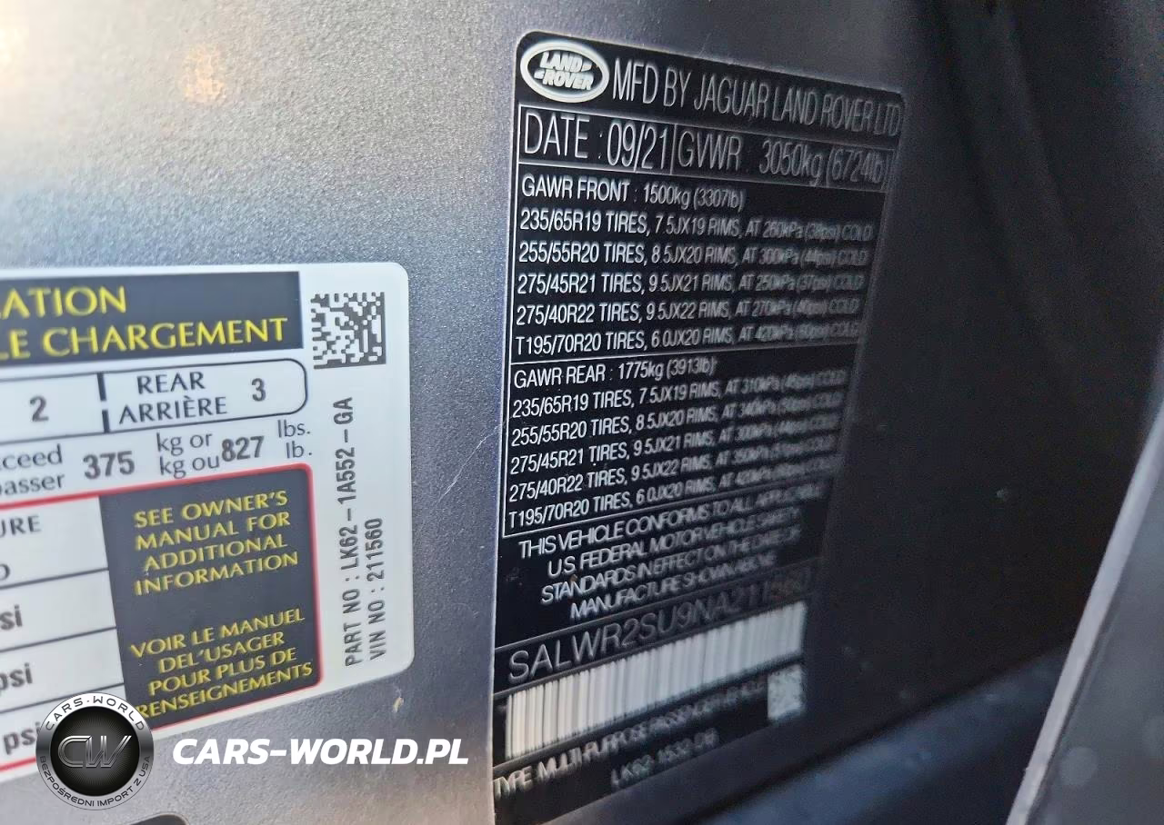 2022 Land Rover Range Rover Sport Hse Silver Edition VIN:SALWR2SU9NA211560 - 14