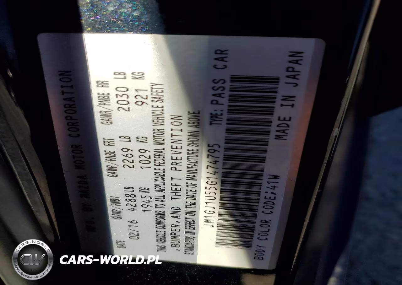 2016 Mazda 6 Sport VIN:JM1GJ1U55G1474795 - 12