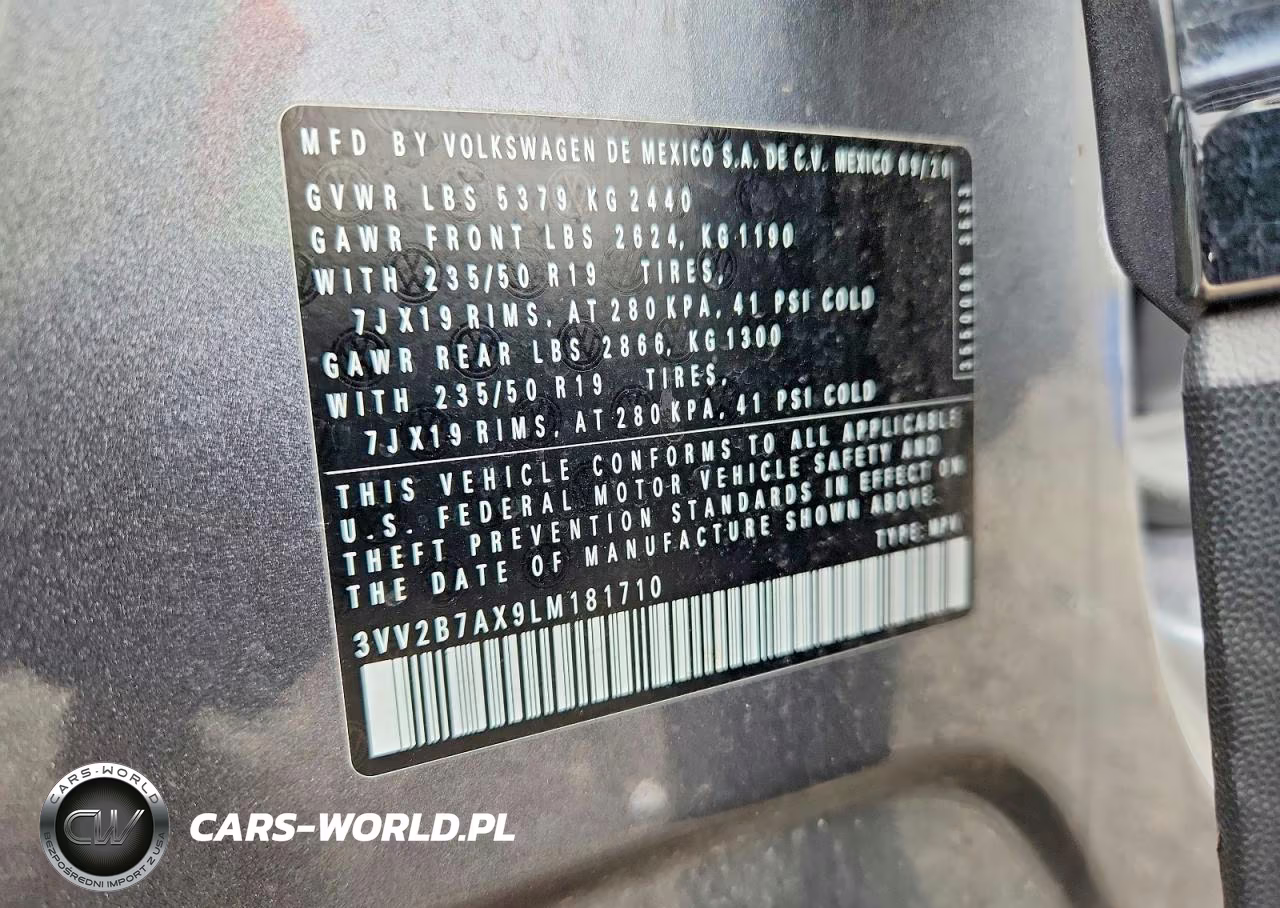 2020 Volkswagen Tiguan Se VIN:3VV2B7AX9LM181710 - 13