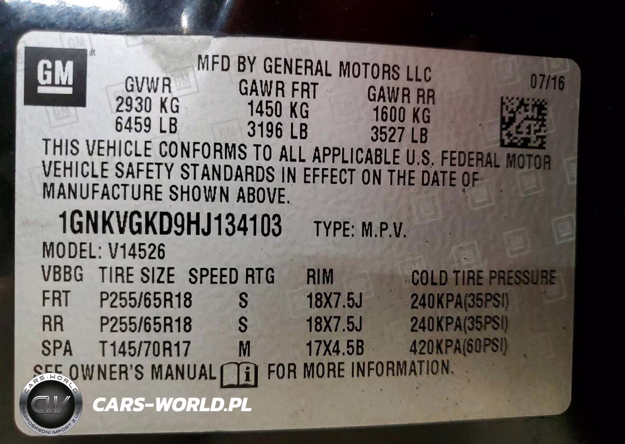 2017 Chevrolet Traverse Lt VIN:1GNKVGKD9HJ134103 - 13