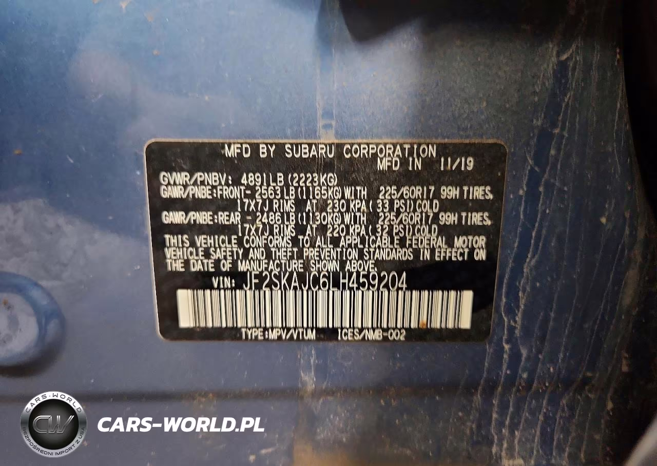 2020 Subaru Forester Premium VIN:JF2SKAJC6LH459204 - 12