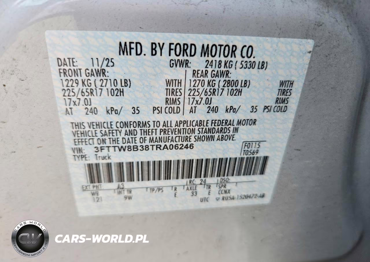 2026 Ford Maverick Xl VIN:3FTTW8B38TRA06246 - 12