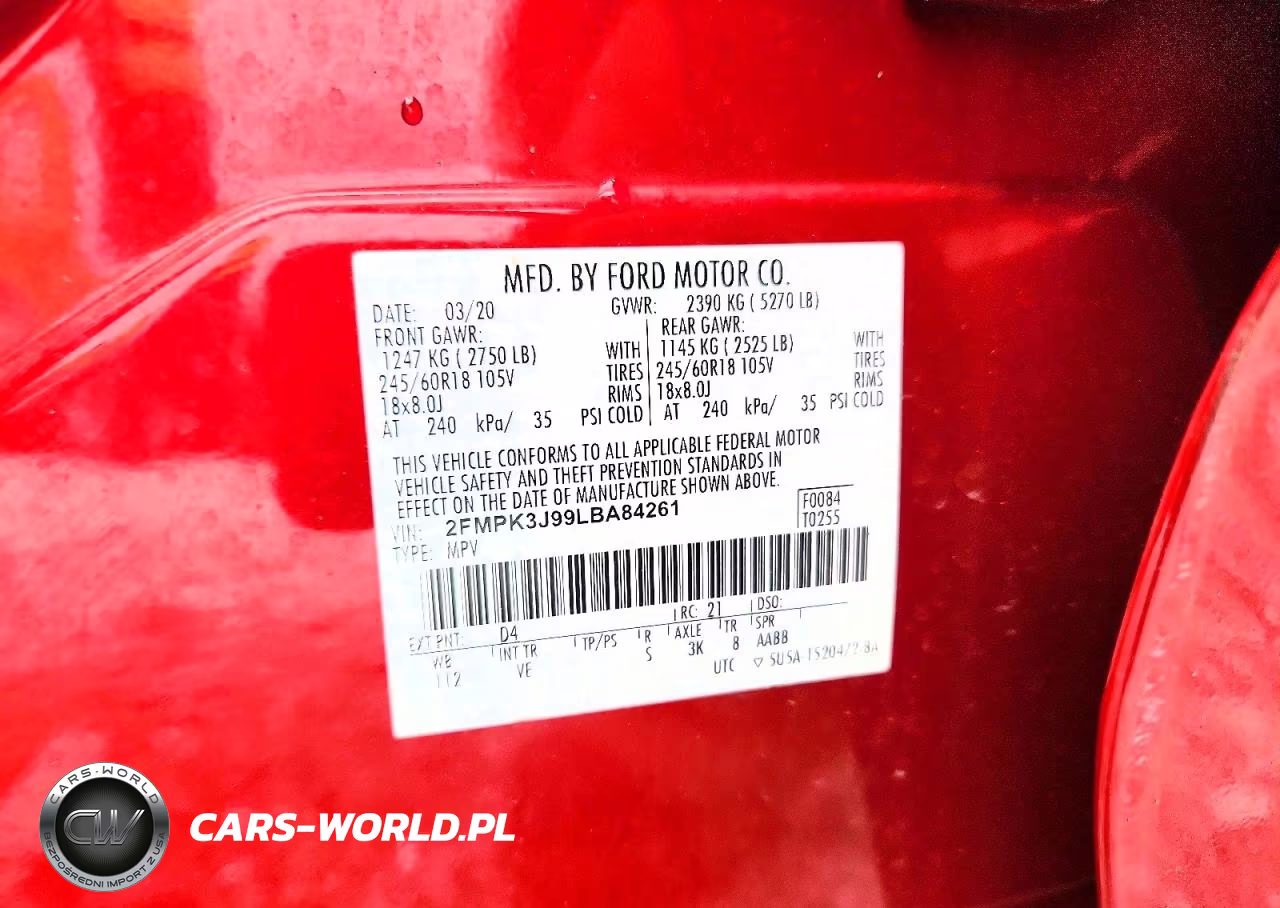 2020 Ford Edge Sel VIN:2FMPK3J99LBA84261 - 14