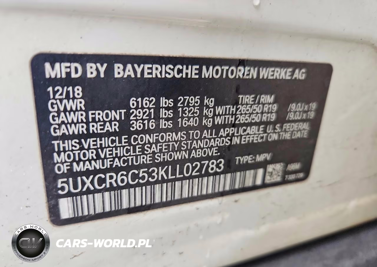 2019 BMW X5 xDrive40I VIN:5UXCR6C53KLL02783 - 14