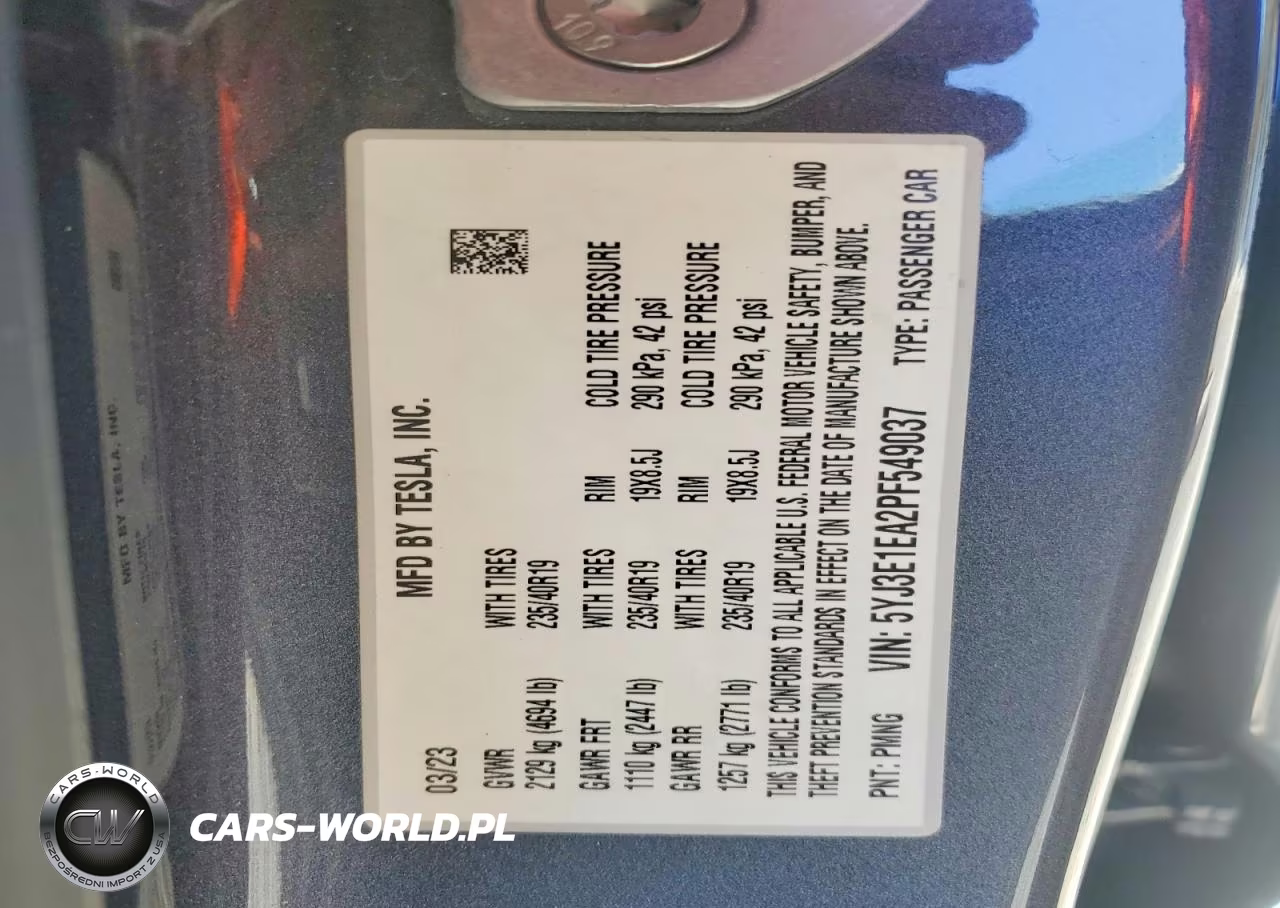 2023 Tesla Model 3 VIN:5YJ3E1EA2PF549037 - 12