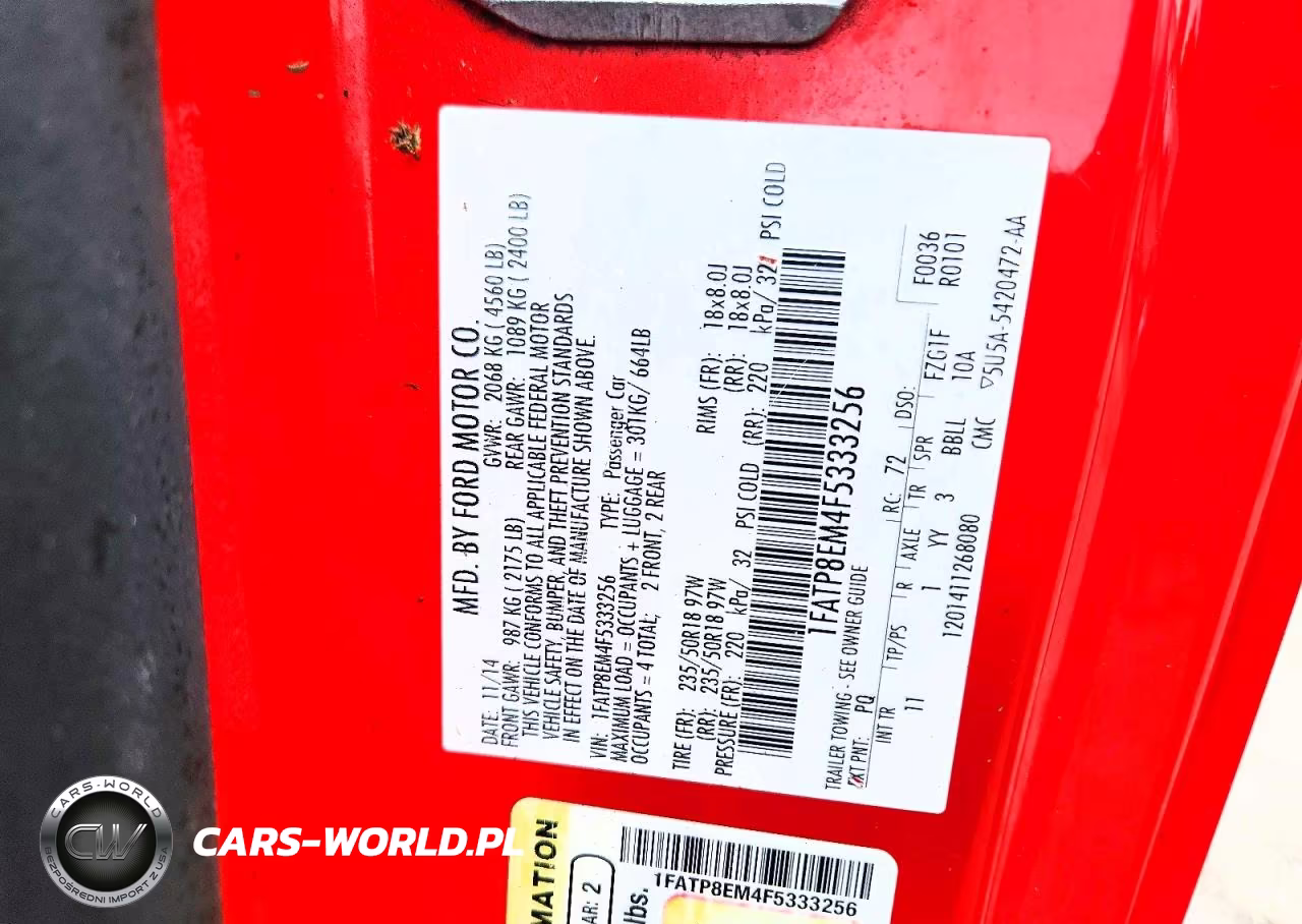 2015 Ford Mustang VIN:1FATP8EM4F5333256 - 12