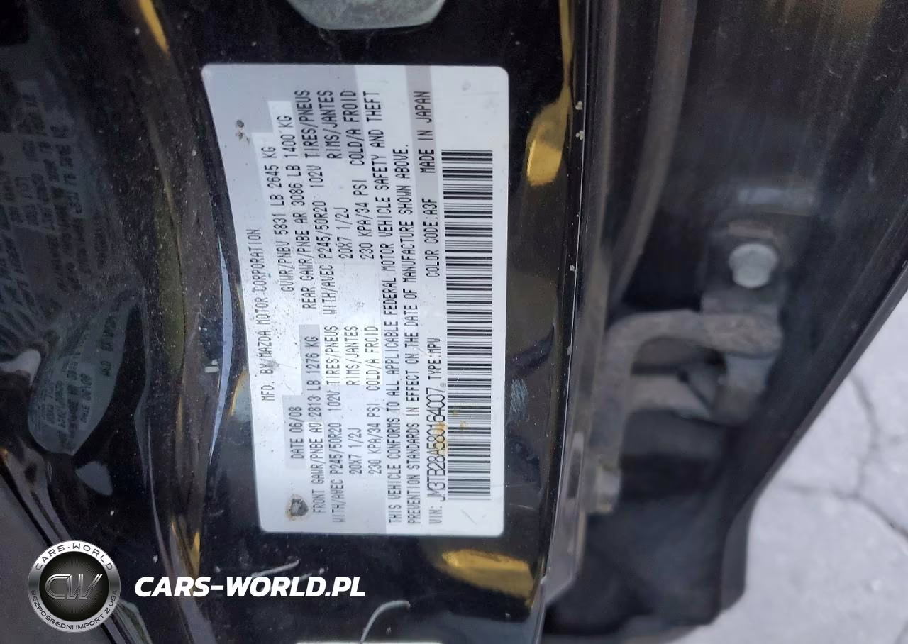 2008 Mazda Cx-9 Sv VIN:JM3TB28A580164007 - 13