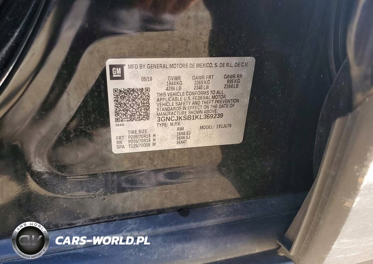 2019 Chevrolet Trax Ls VIN:3GNCJKSB1KL369239 - 13
