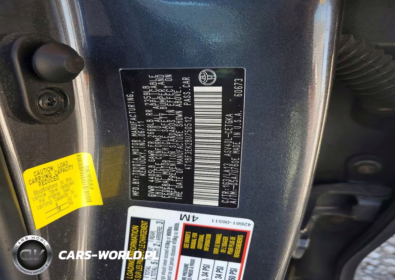 2011 Toyota Camry Xle VIN:4T1BF3EK2BU750512 - 12